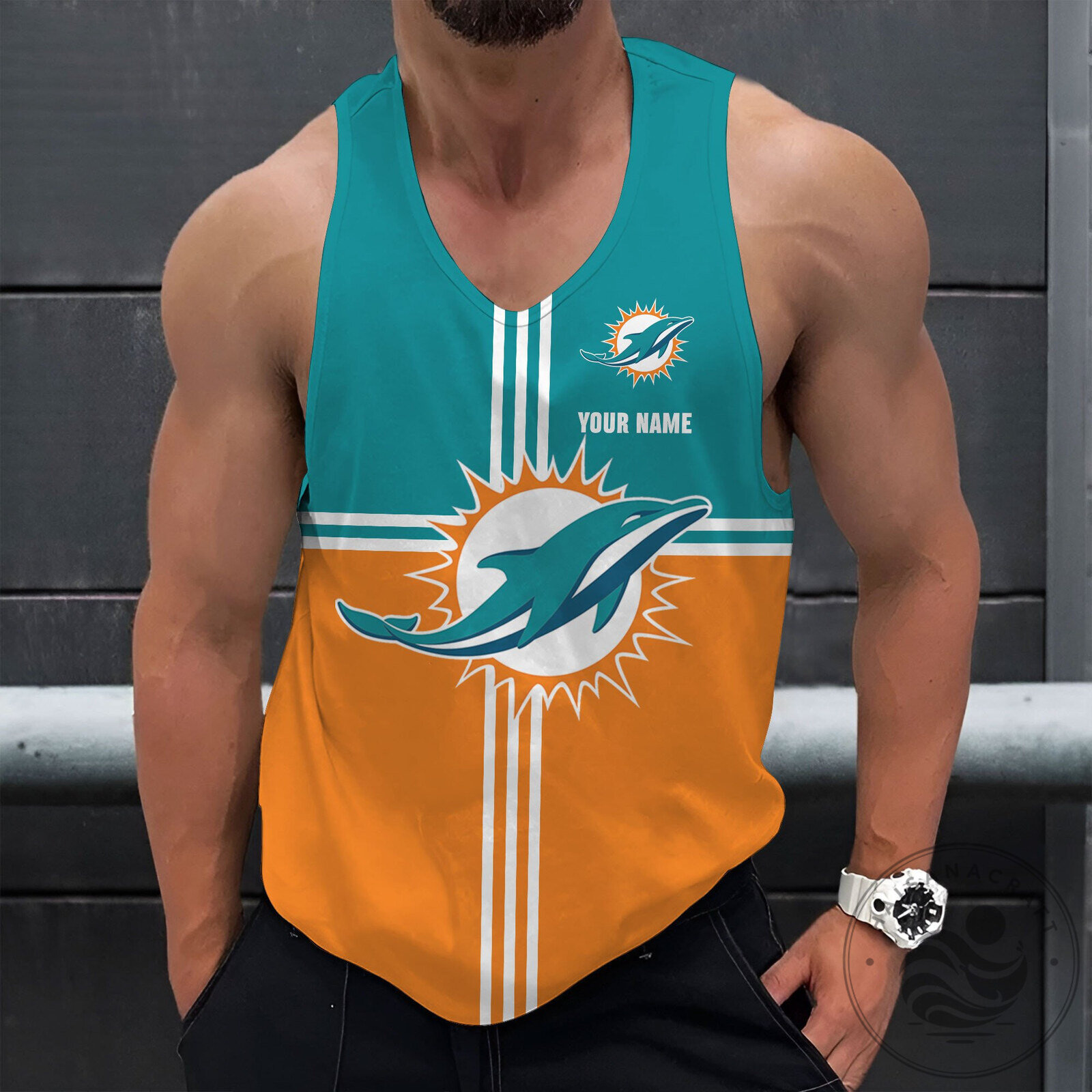 Custom Miami Dolphins Tank Top Shirt for NFL Fans