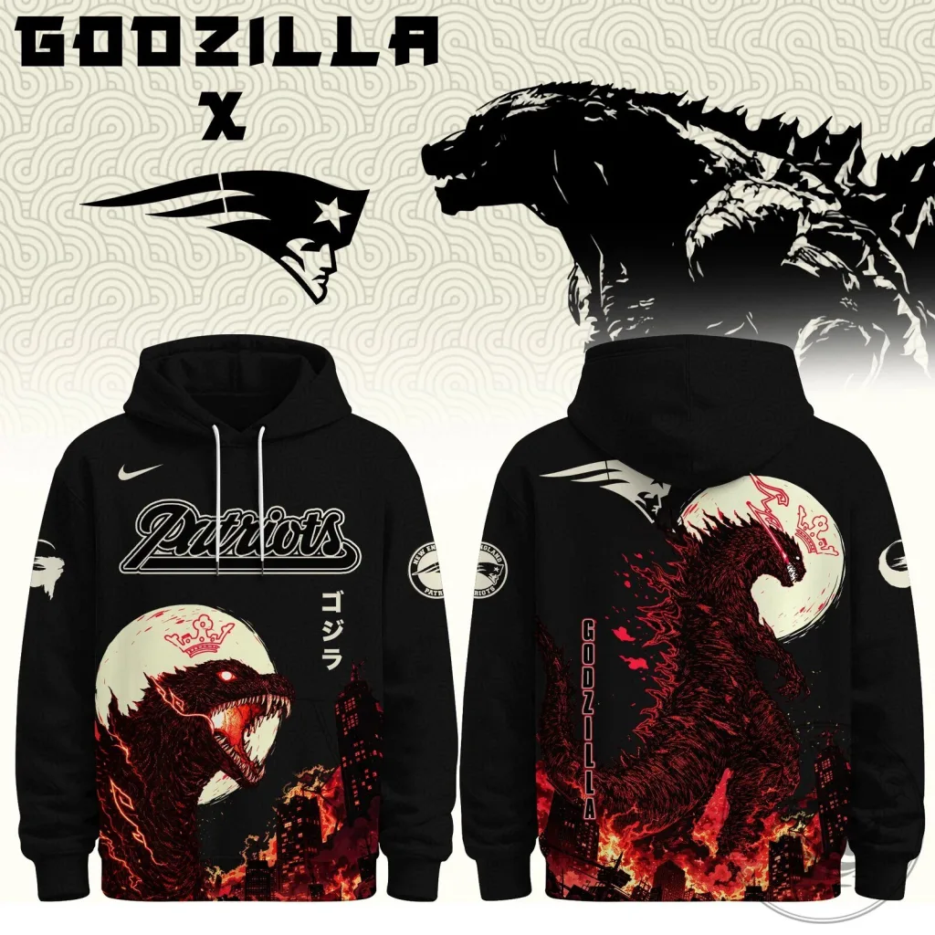 New England Patriots Godzilla Minus One Limited Edition Hoodie New England Patriots Godzilla Minus One Limited Edition Hoodie