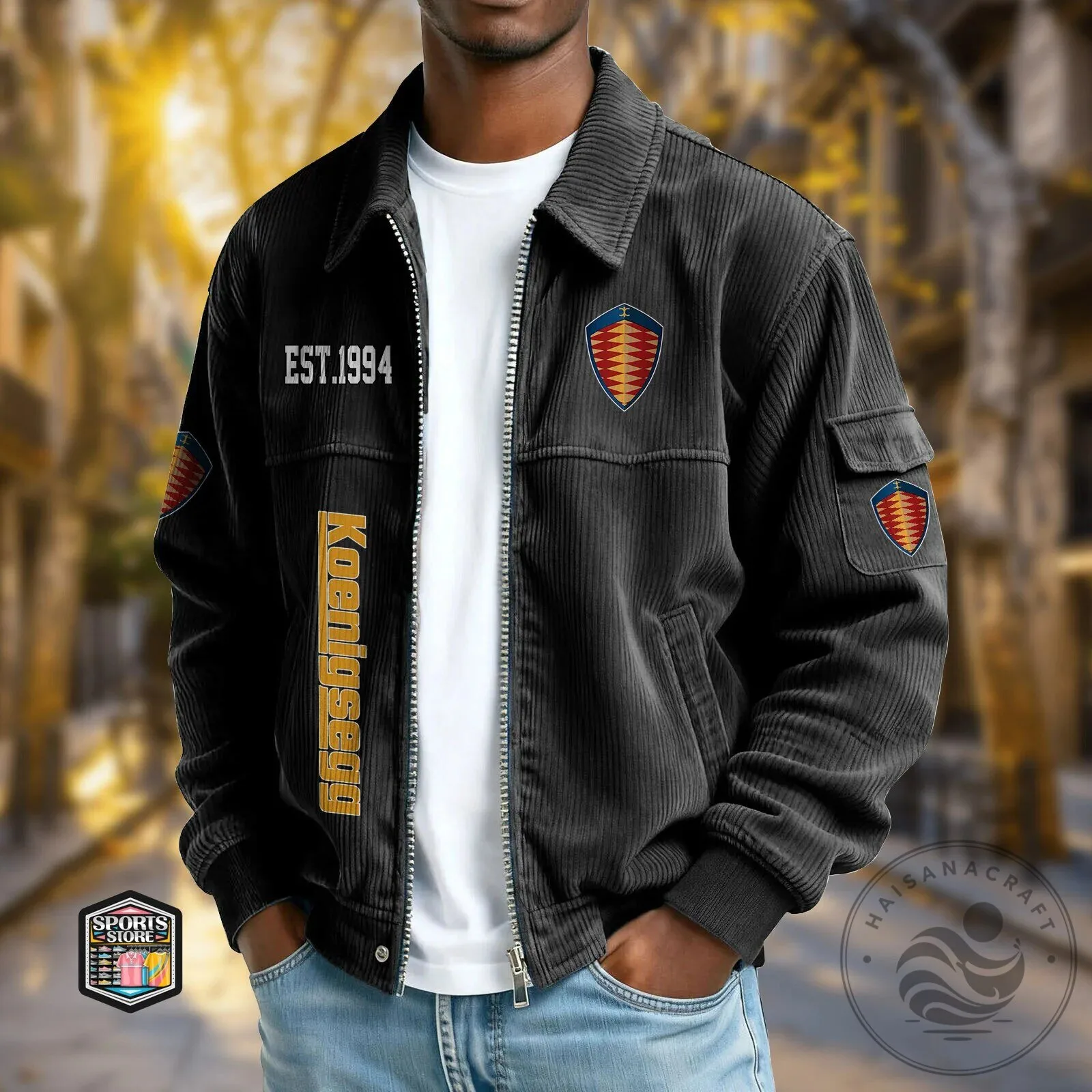 Koenigsegg Automotive Company Est. 1994 Corduroy Jacket