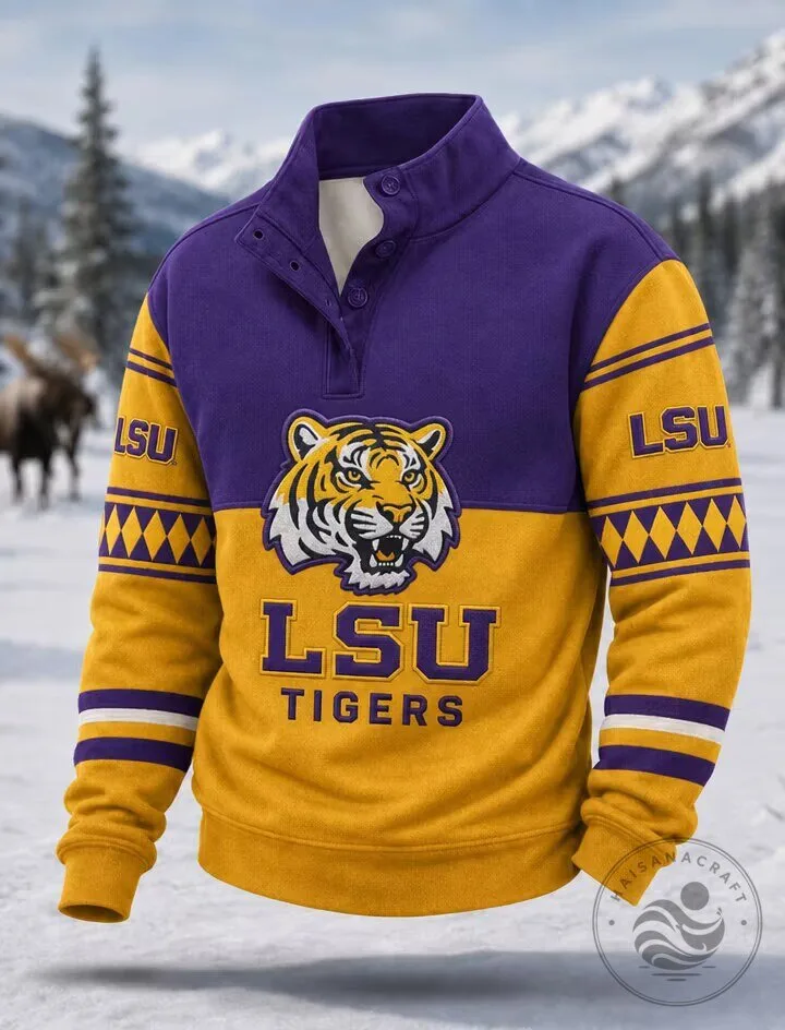 Louisiana State University Tigers Football Team Quarter-Zip Sweatshirt