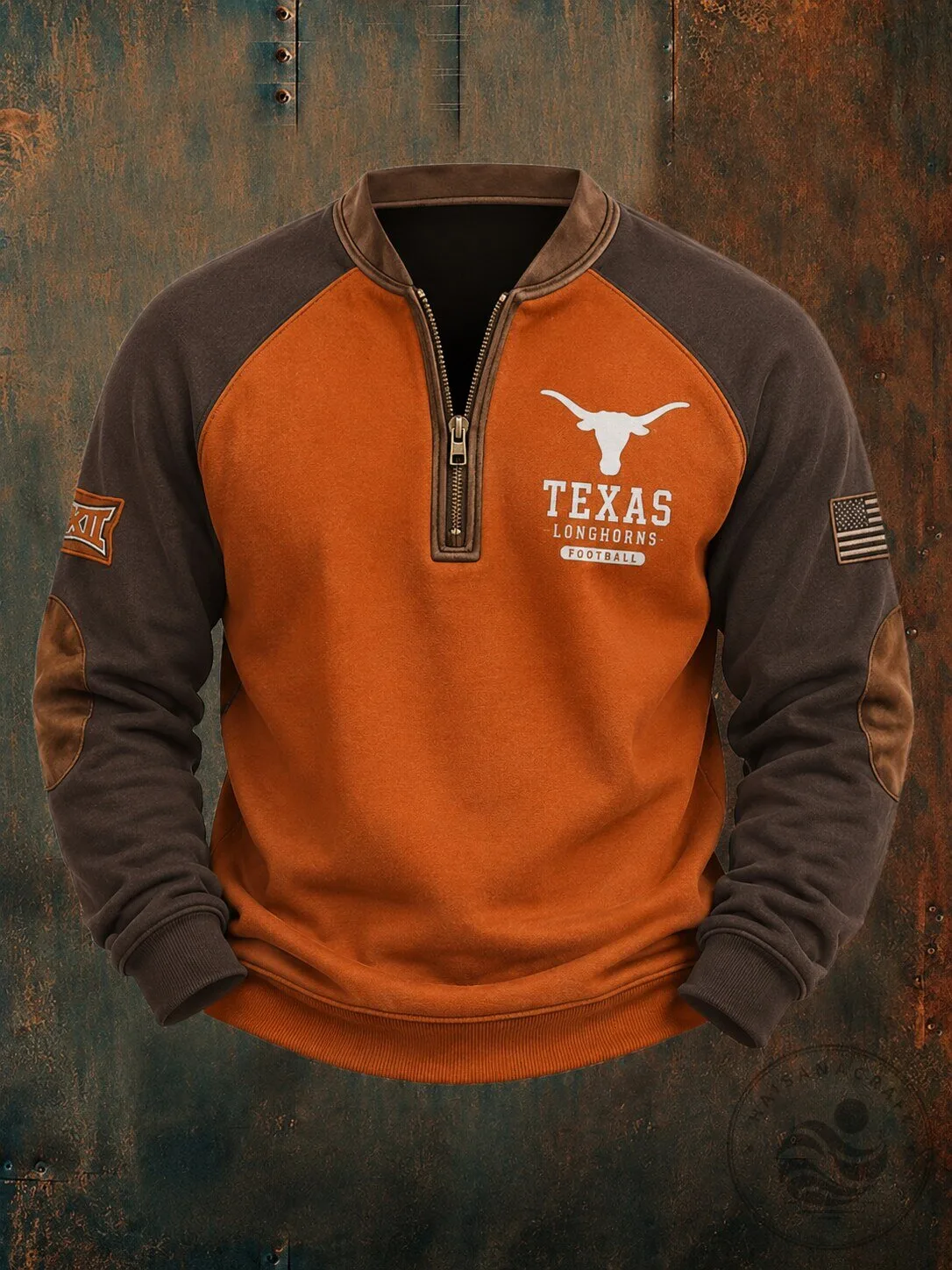 Texas Longhorns Football Quarter-Zip Pullover Sweatshirt