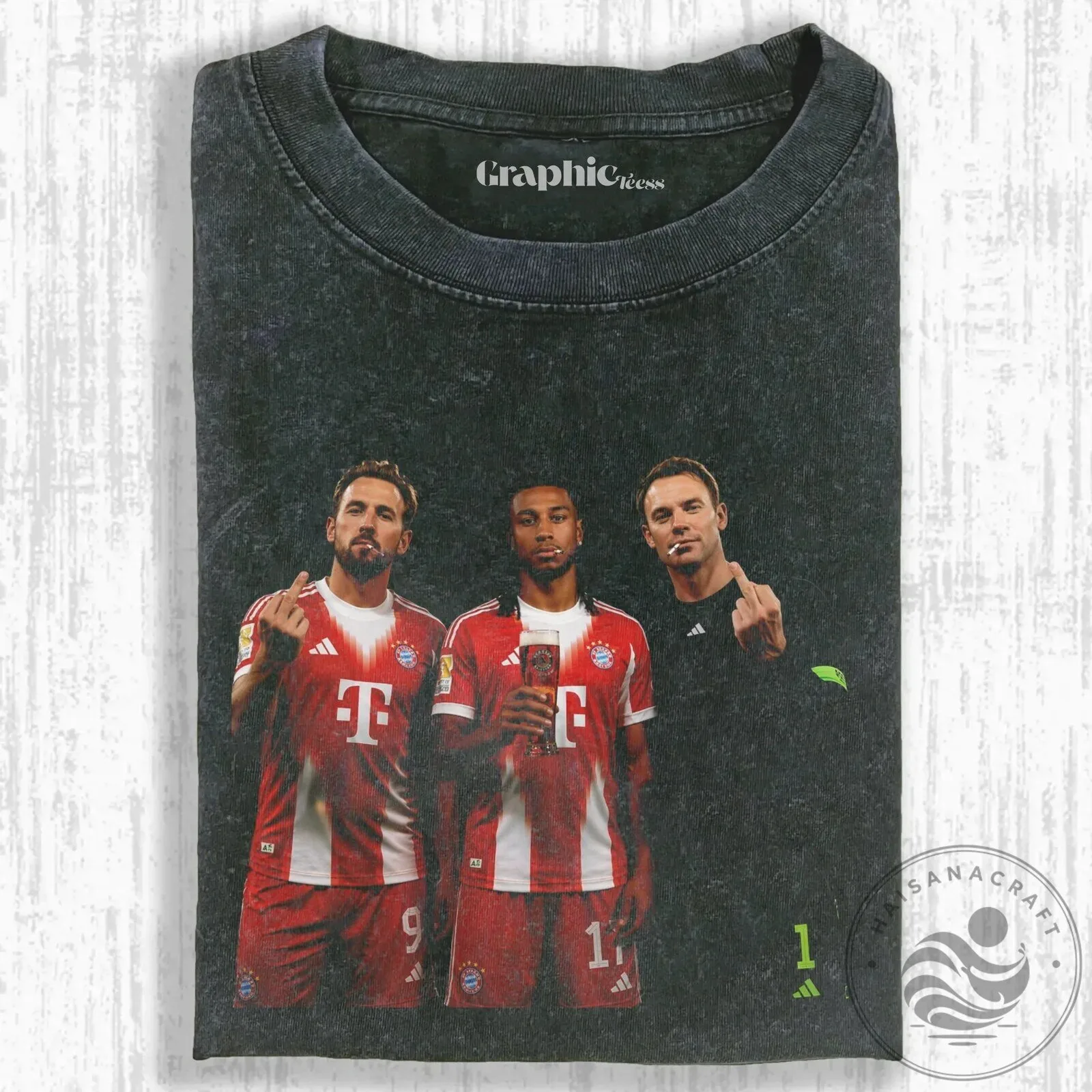 Bayern Munich T-Shirt with Michael Olise, Harry Kane, and Manuel Neuer Designs