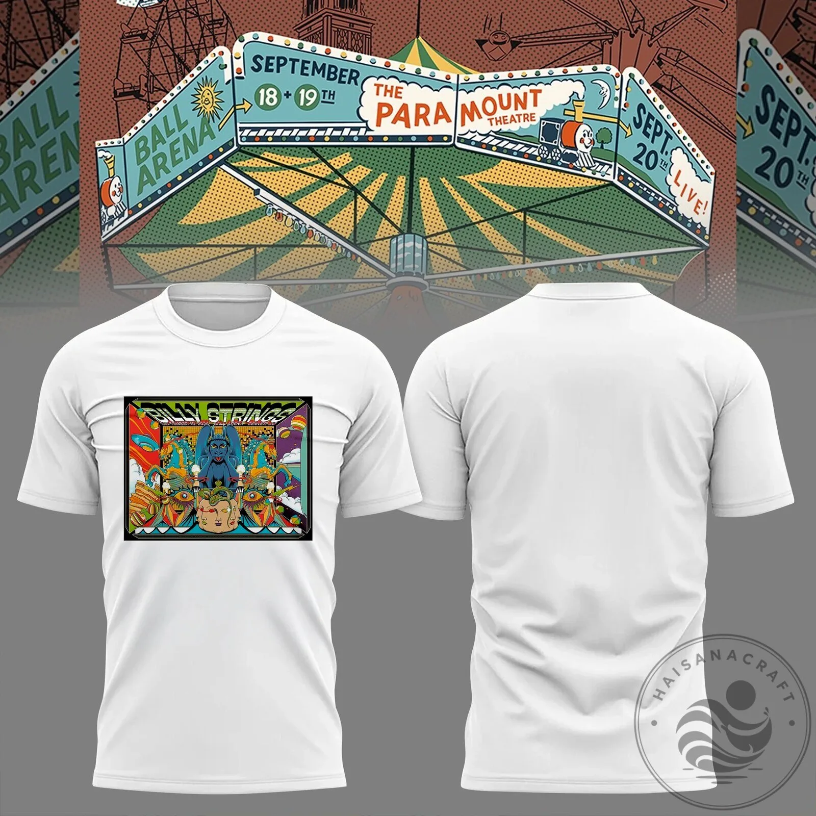Billy Strings September 2026 Paramount Theatre Concert Poster T-Shirt