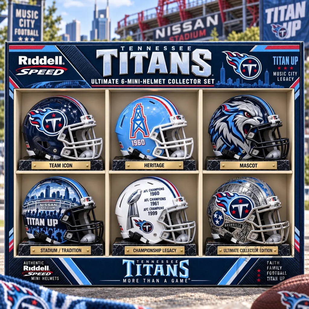 Tennessee Titans Football Team Mini Helmet Collection Set Tennessee Titans Football Team Mini Helmet Collection Set