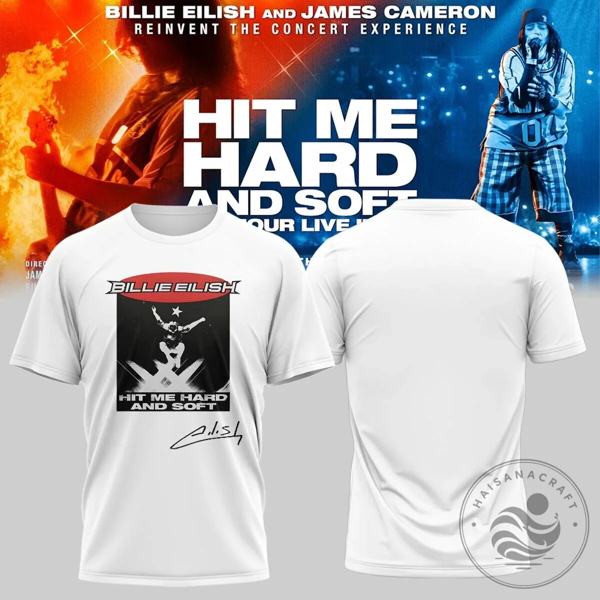 Billie Eilish Shirt Hit Me Hard And Soft Tour Music Album T-Shirt