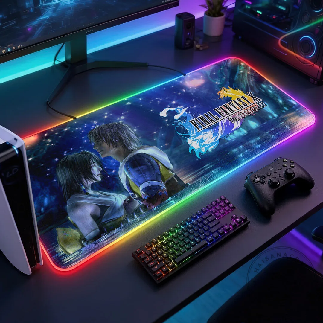 Custom Gaming Desk Mat for Final Fantasy X 25th Anniversary featuring RGB Lighting 9 Custom Gaming Desk Mat for Final Fantasy X 25th Anniversary featuring RGB Lighting