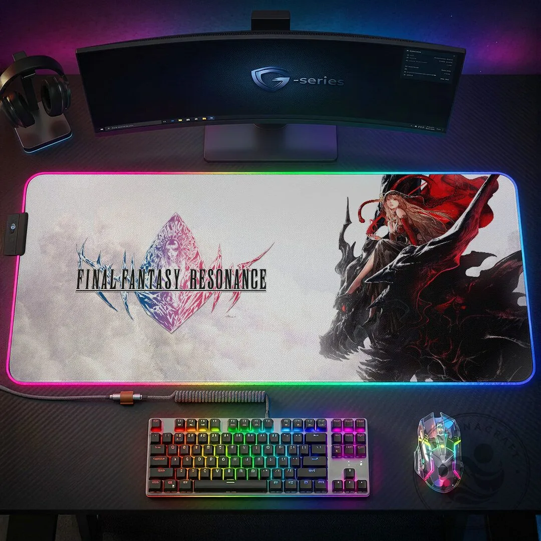 Final Fantasy Resonance Custom Gaming Desk Mat with LED Lighting