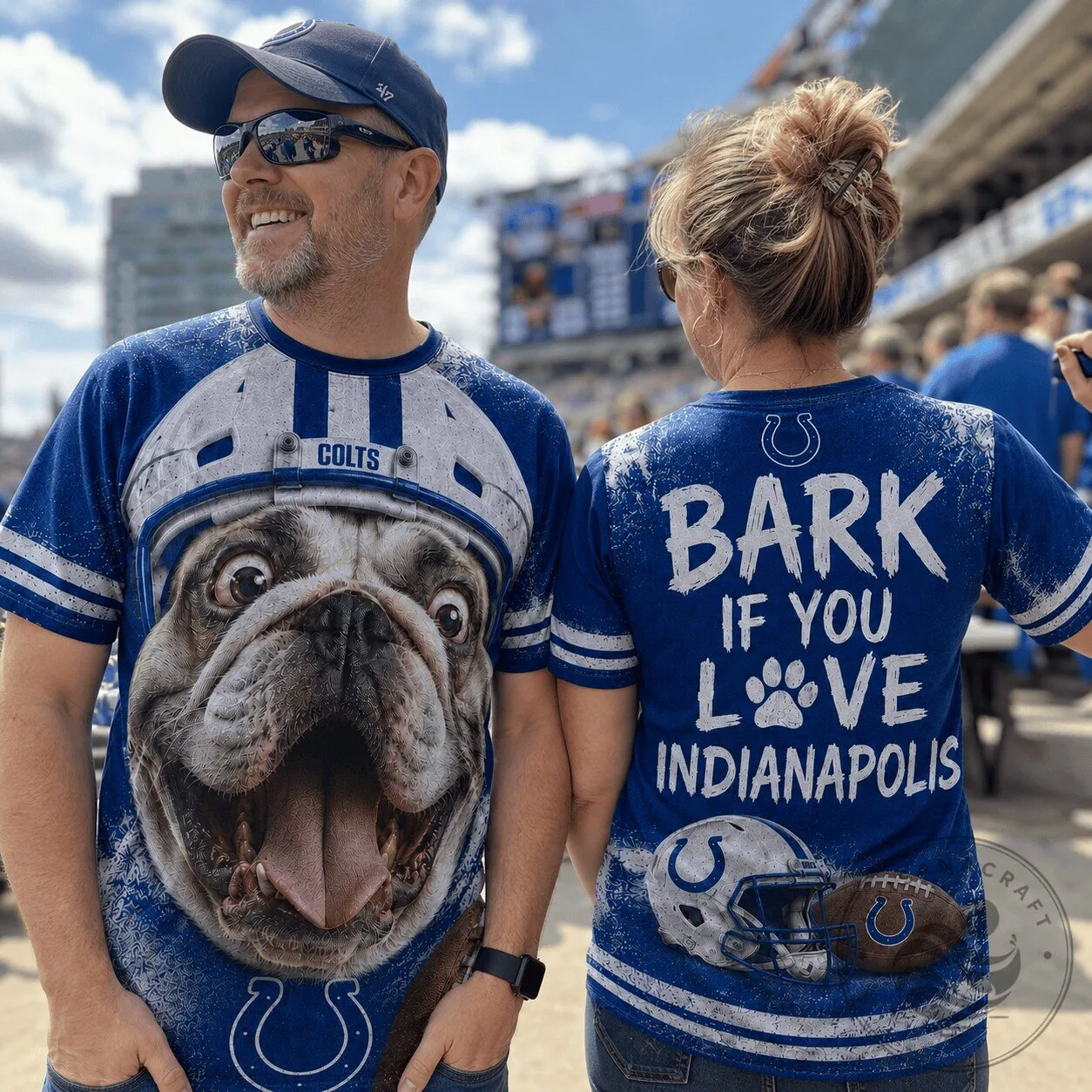 Indianapolis Colts Football Funny Bulldog Helmet Graphic T-Shirt