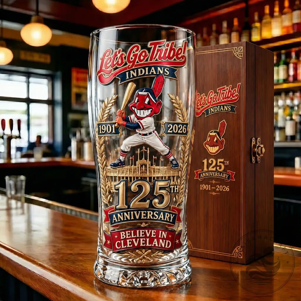 Cleveland Guardians 125th Anniversary Commemorative Pint Glass