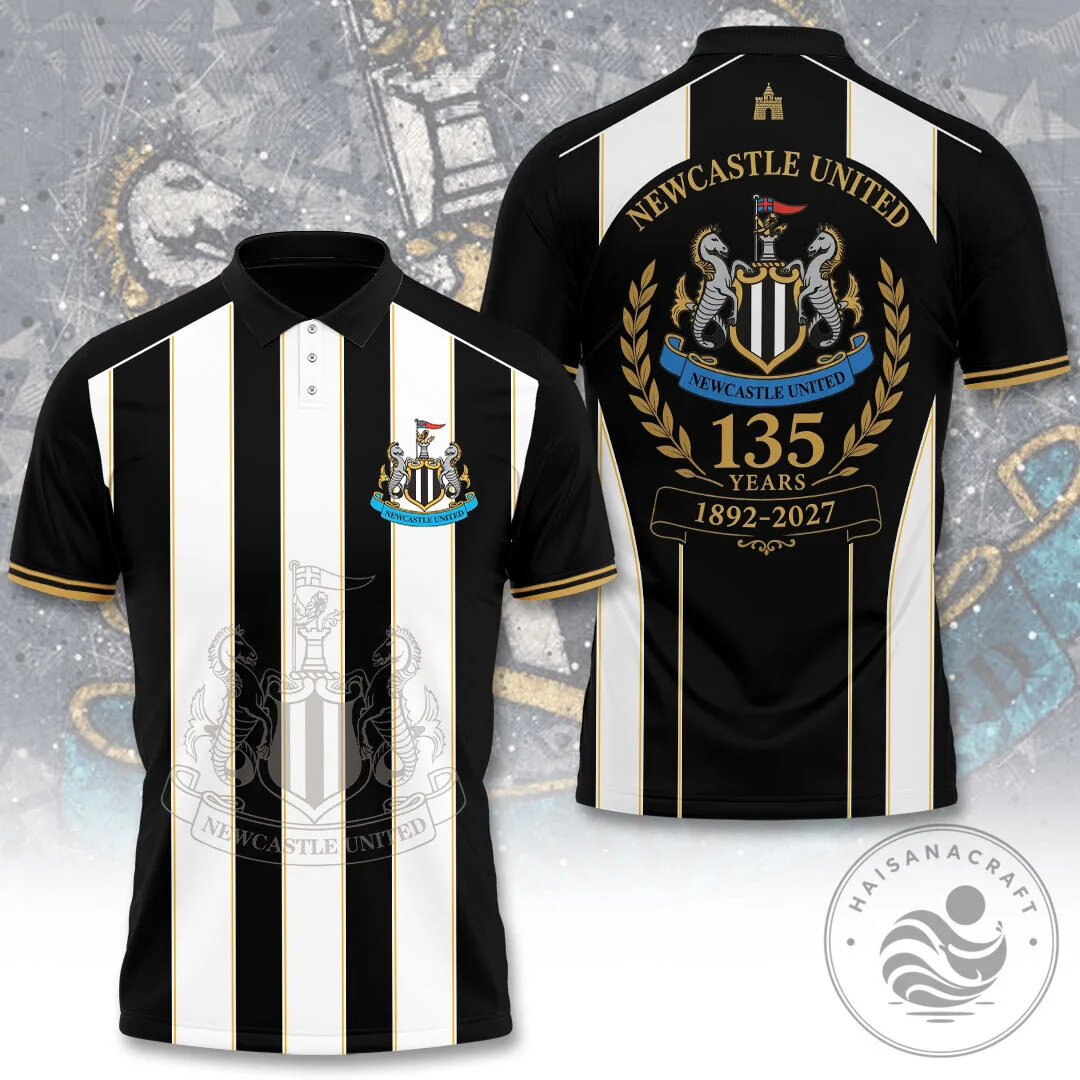 Newcastle United 135th Anniversary Black and White Striped