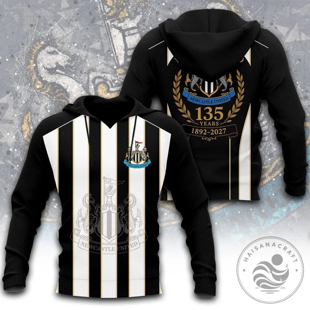Newcastle United 135th Anniversary Black and White Striped