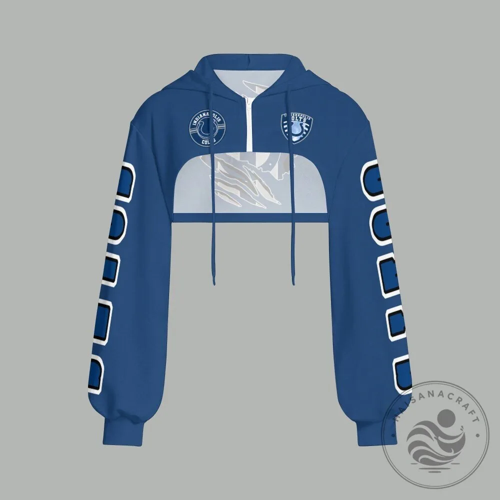Indianapolis Colts Cropped Zip-Up Hoodie for Women