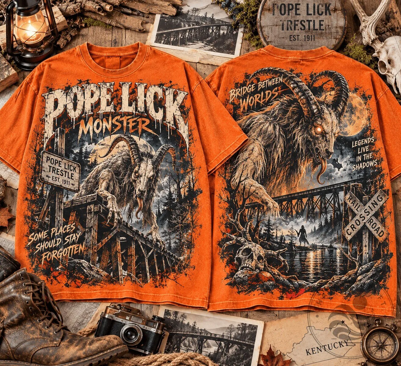 Pope Lick Monster Gothic Horror Halloween T-Shirt for Character Lovers