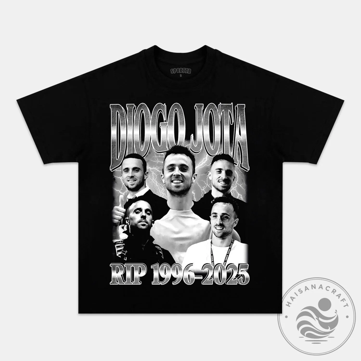 Diogo Jota Vintage Style Football Player Tribute Graphic T-Shirt