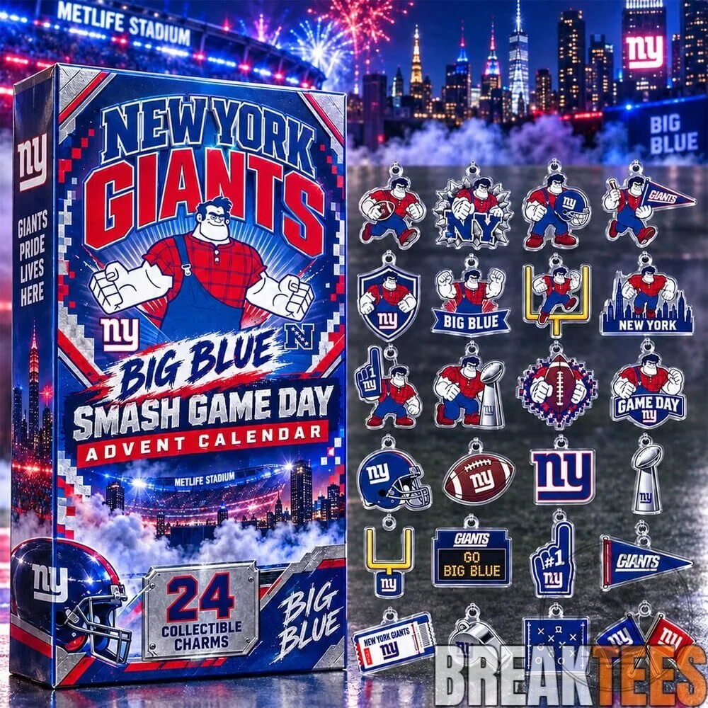 New York Giants Big Blue Smash Game Day Advent Calendar with 24 Collectible Charms