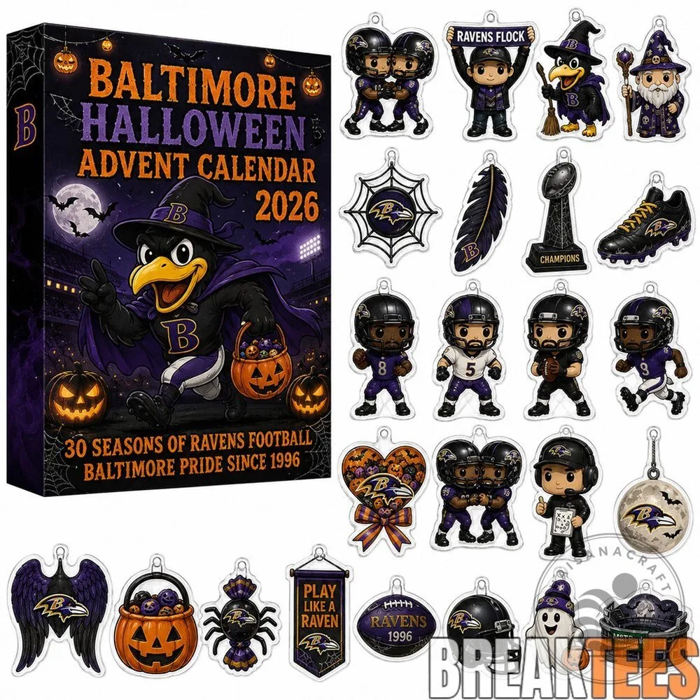 Baltimore Ravens Halloween Advent Calendar 2026 30 Seasons Football Fan Gift