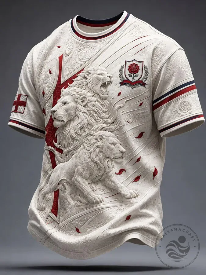 England Football Three Lions Crest Graphic Short Sleeve T-Shirt