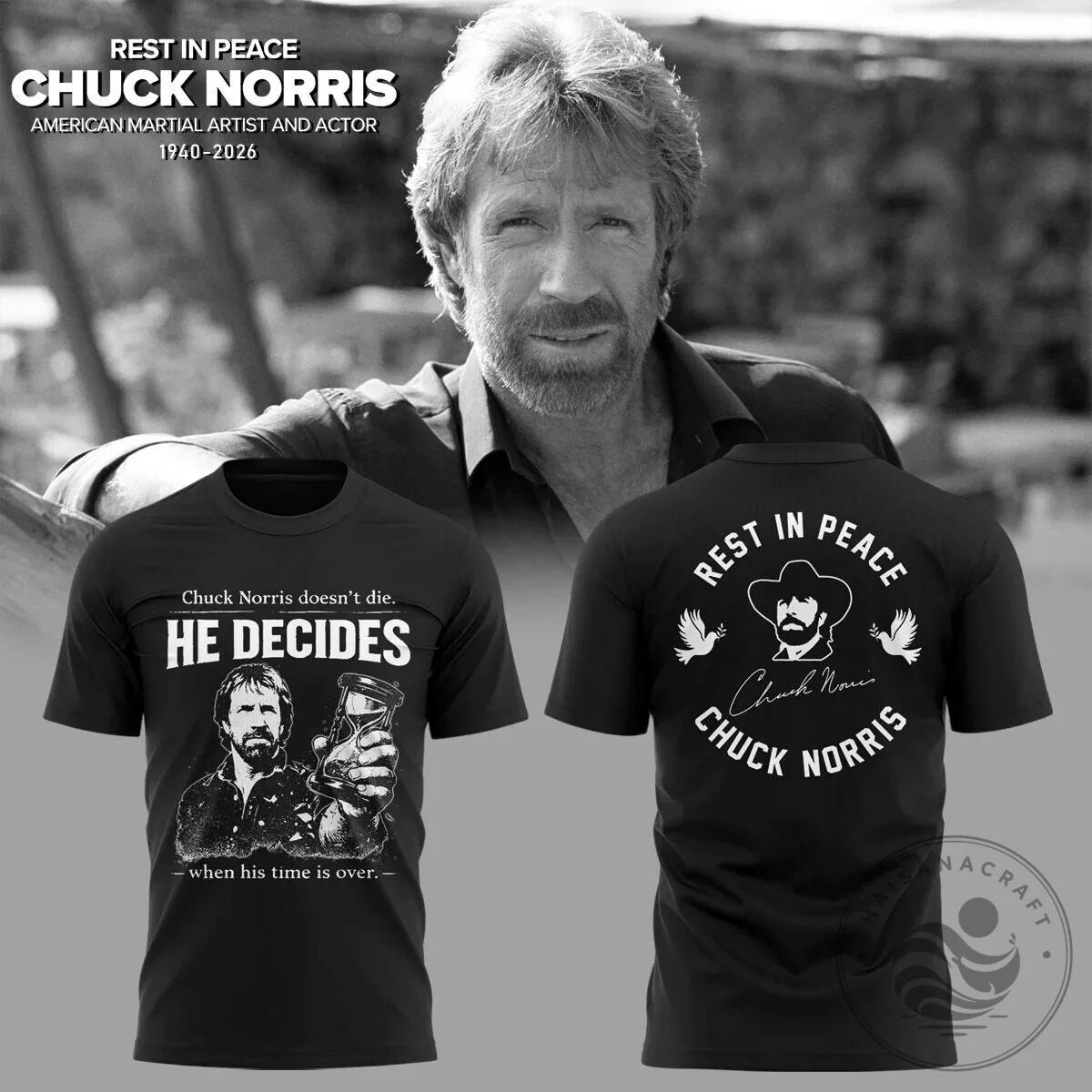 T-Shirt: Chuck Norris Chooses When His Time Is Up, Not a Matter of Life and Death 3 T-Shirt: Chuck Norris Chooses When His Time Is Up, Not a Matter of Life and Death