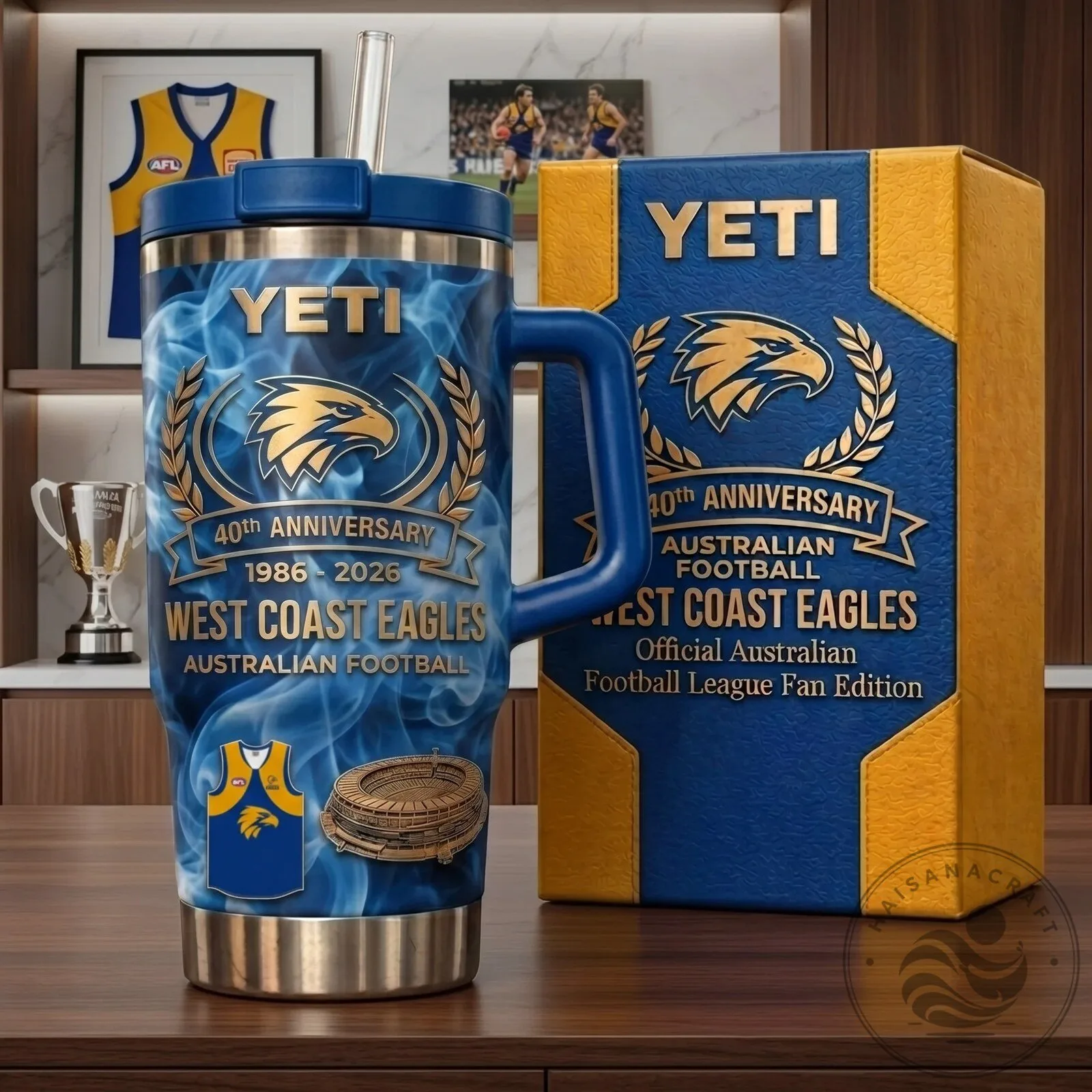 Australian Football League Tumbler for West Coast Eagles' 40th Anniversary