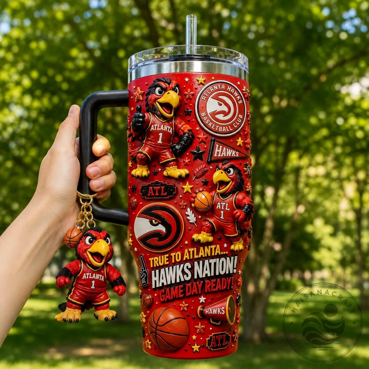 Atlanta Hawks Basketball Team Game Day Ready 40oz Tumbler with Handle 8 Atlanta Hawks Basketball Team Game Day Ready 40oz Tumbler with Handle