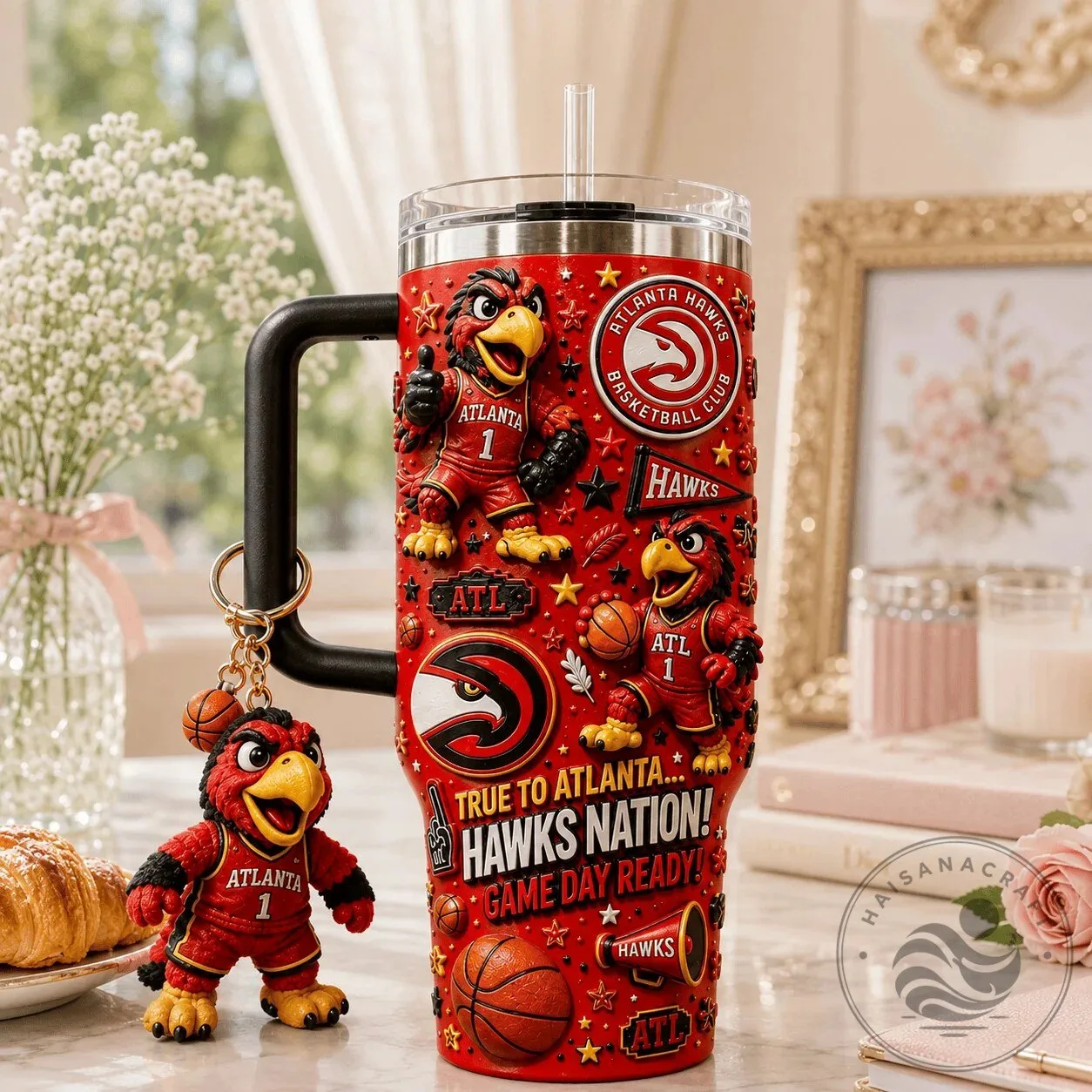 Atlanta Hawks Basketball Team Game Day Ready 40oz Tumbler with Handle 9 Atlanta Hawks Basketball Team Game Day Ready 40oz Tumbler with Handle