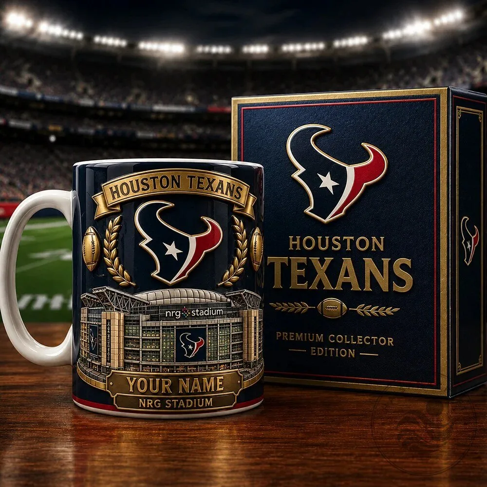 Houston Texans NRG Stadium Custom Name Football Team Coffee Mug