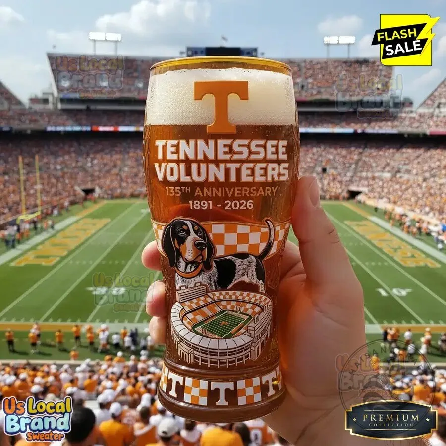 Tennessee Volunteers 135th Anniversary 1891-2026 Beer Drinking Glass