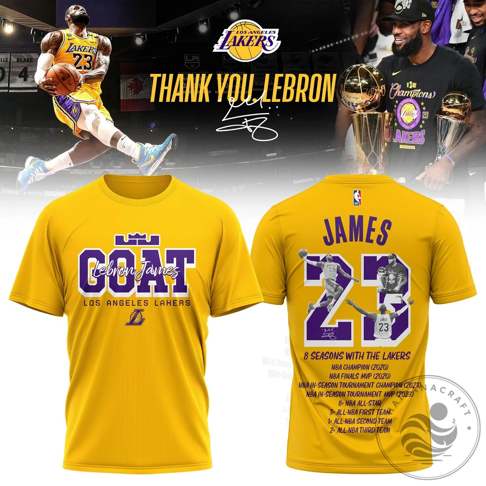 Lebron James GOAT LA Lakers Limited Edition T-Shirt