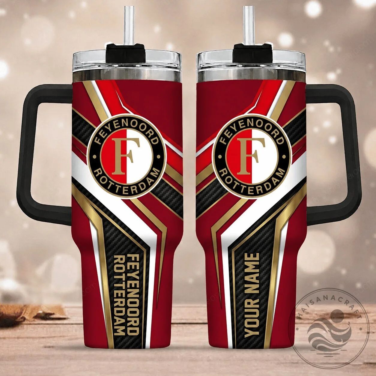 Feyenoord Rotterdam Football Club Personalized Handle Tumbler