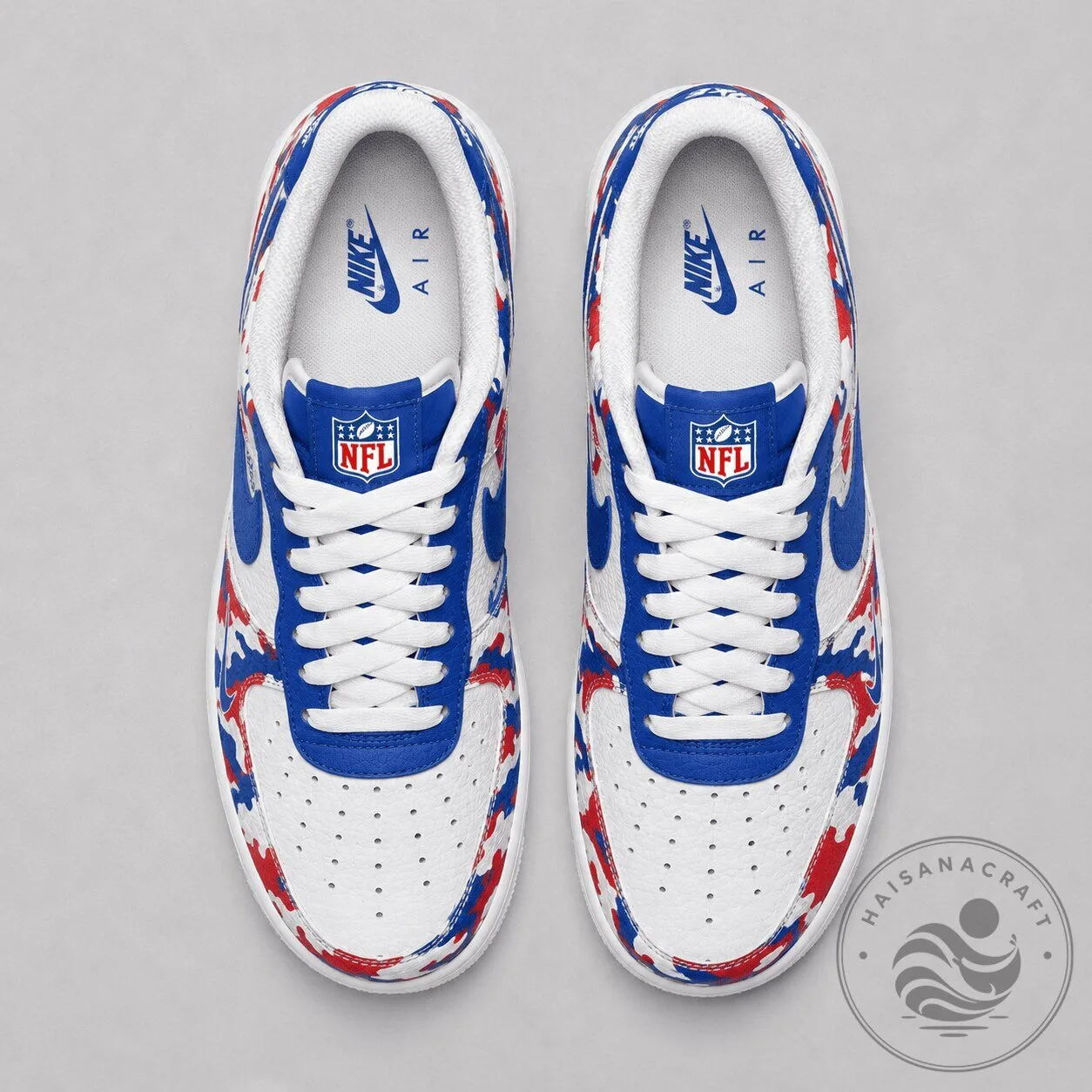 Buffalo Bills NFL Team Camouflage Pattern Nike Air Force 1 Shoes