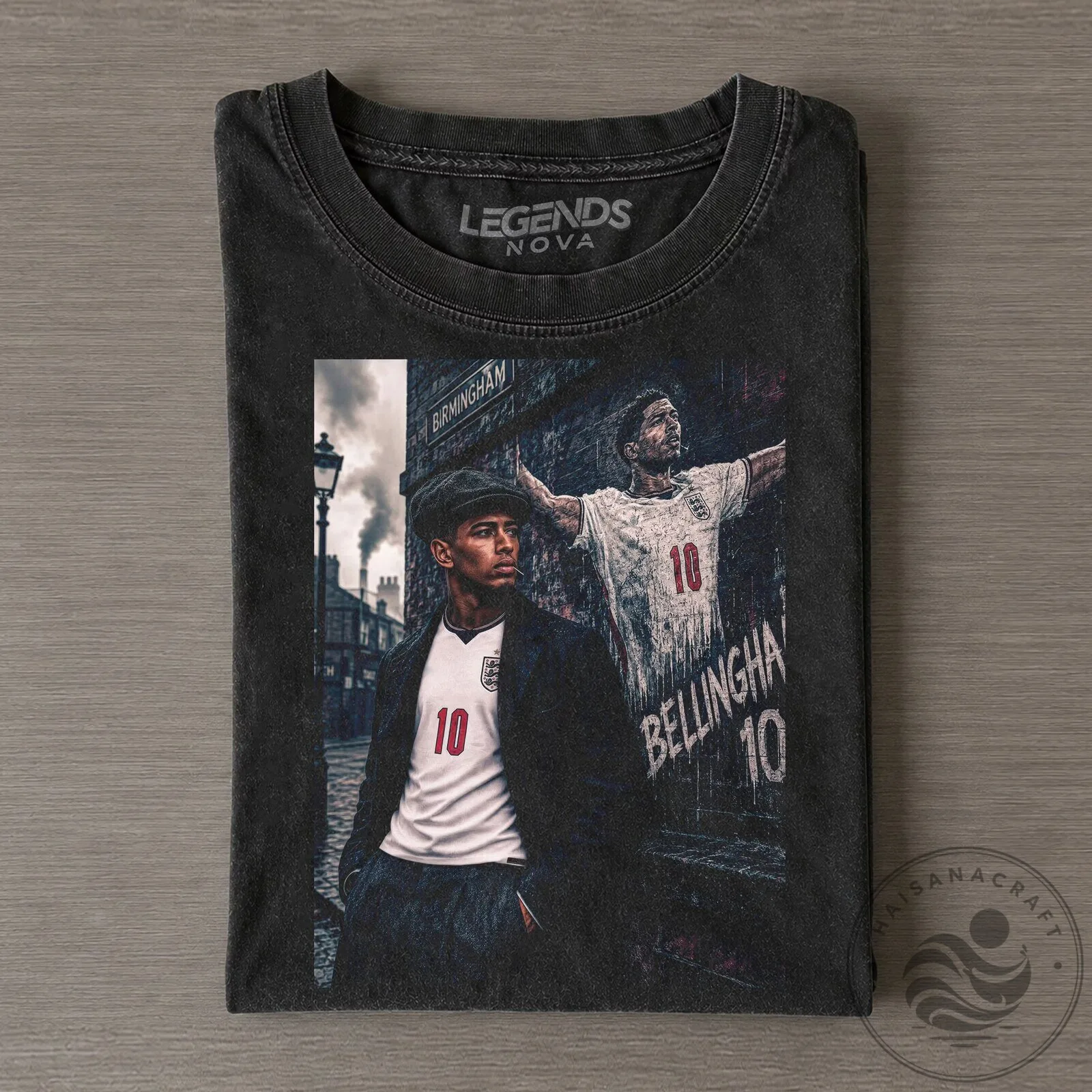 Graphic T-Shirt Featuring Jude Bellingham: England Football Legend