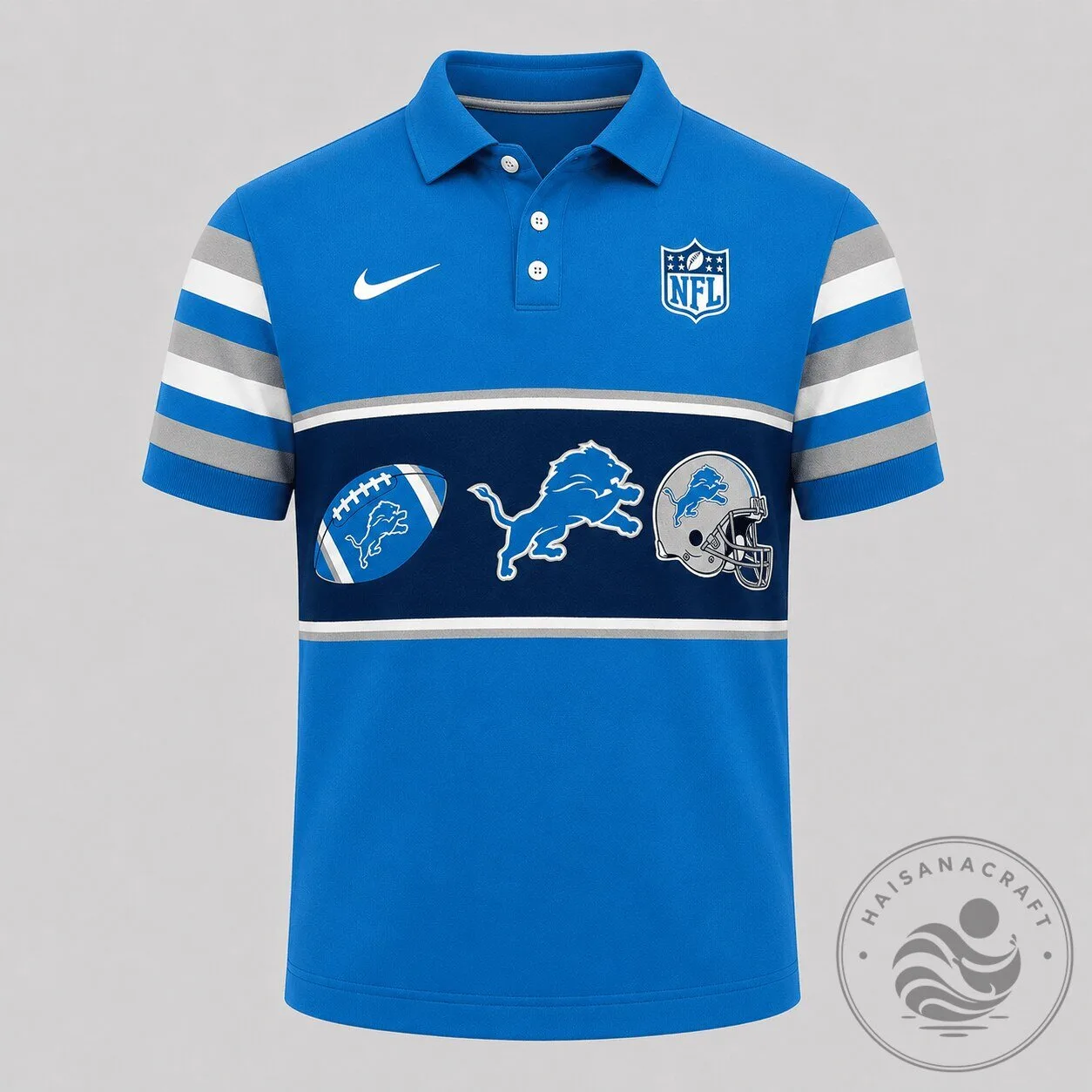 Detroit Lions National Football League Retro Game Day Polo Shirt