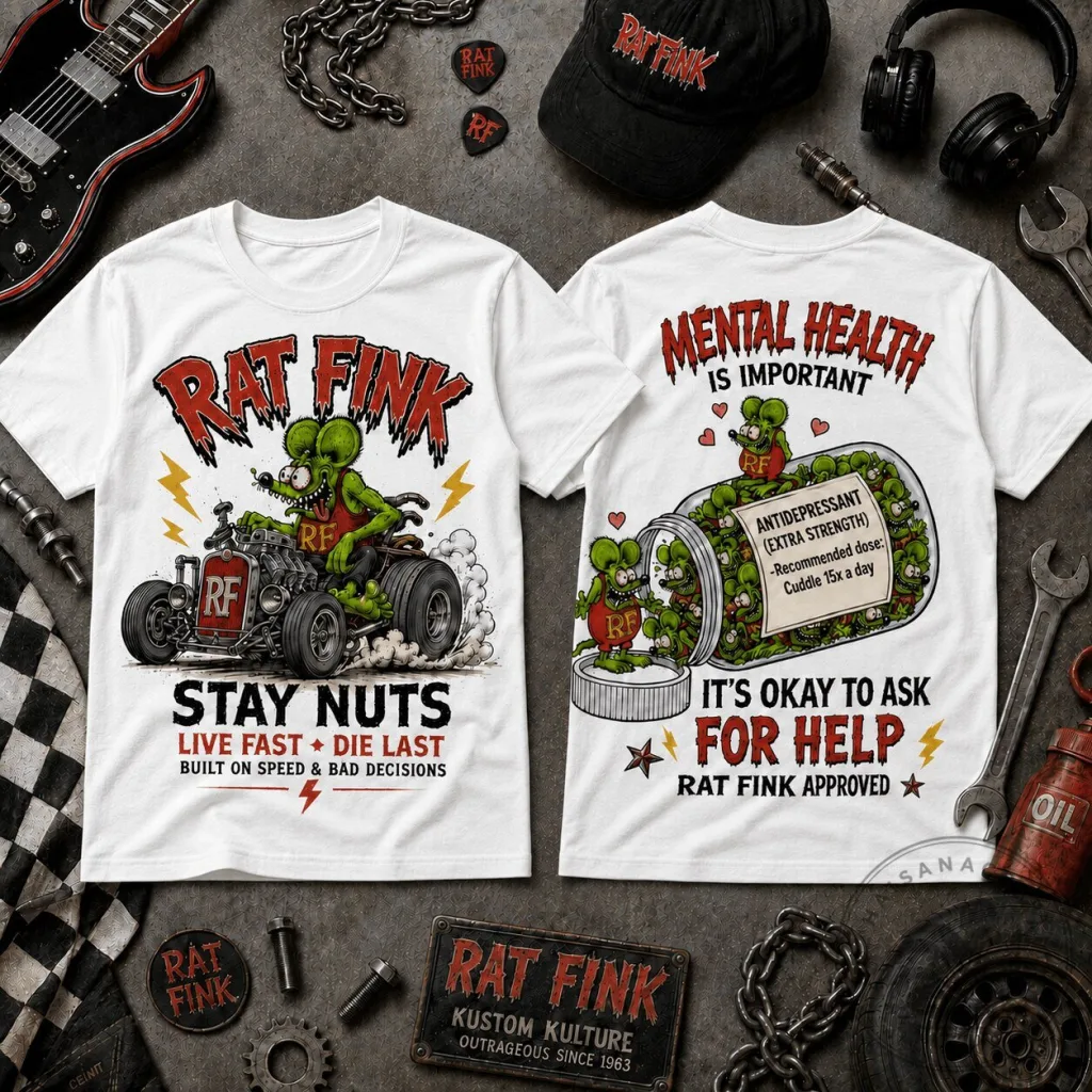 Rat Fink Mental Health Is Important T-Shirt Rat Fink Mental Health Is Important T-Shirt