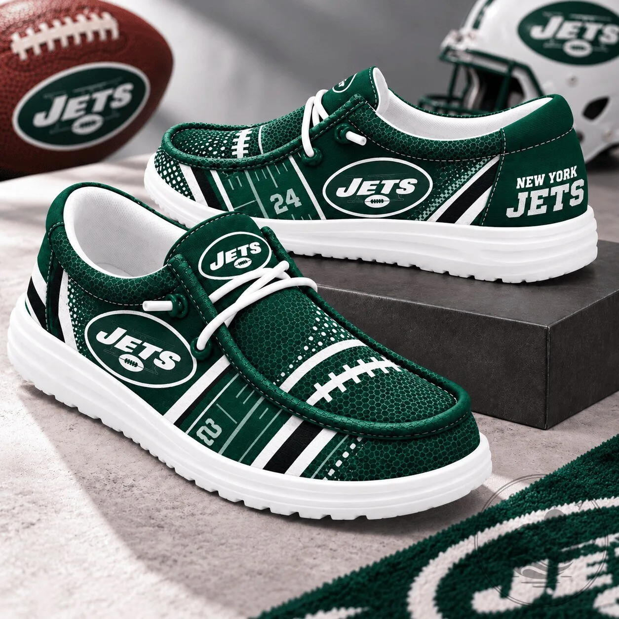 New York Jets American Football Team Logo Fan Shoes 2 New York Jets American Football Team Logo Fan Shoes