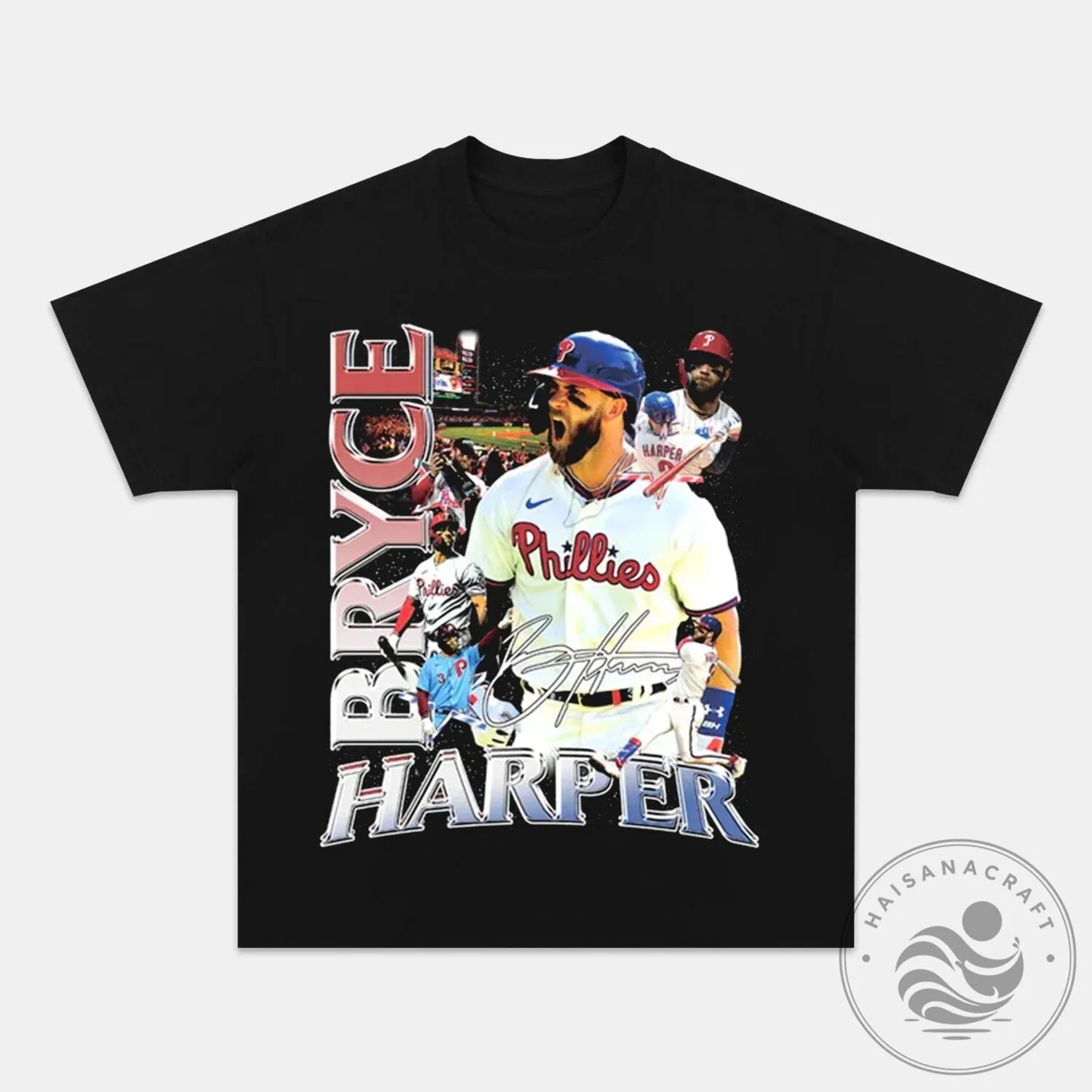Philadelphia Phillies Graphic T-Shirt featuring Baseball Star Bryce Harper
