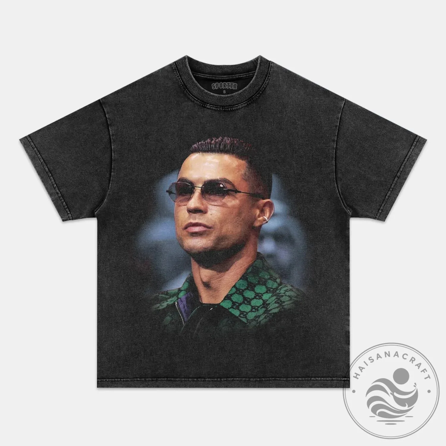 Cristiano Ronaldo Portrait Graphic Black Short Sleeve T-Shirt 9 Cristiano Ronaldo Portrait Graphic Black Short Sleeve T-Shirt