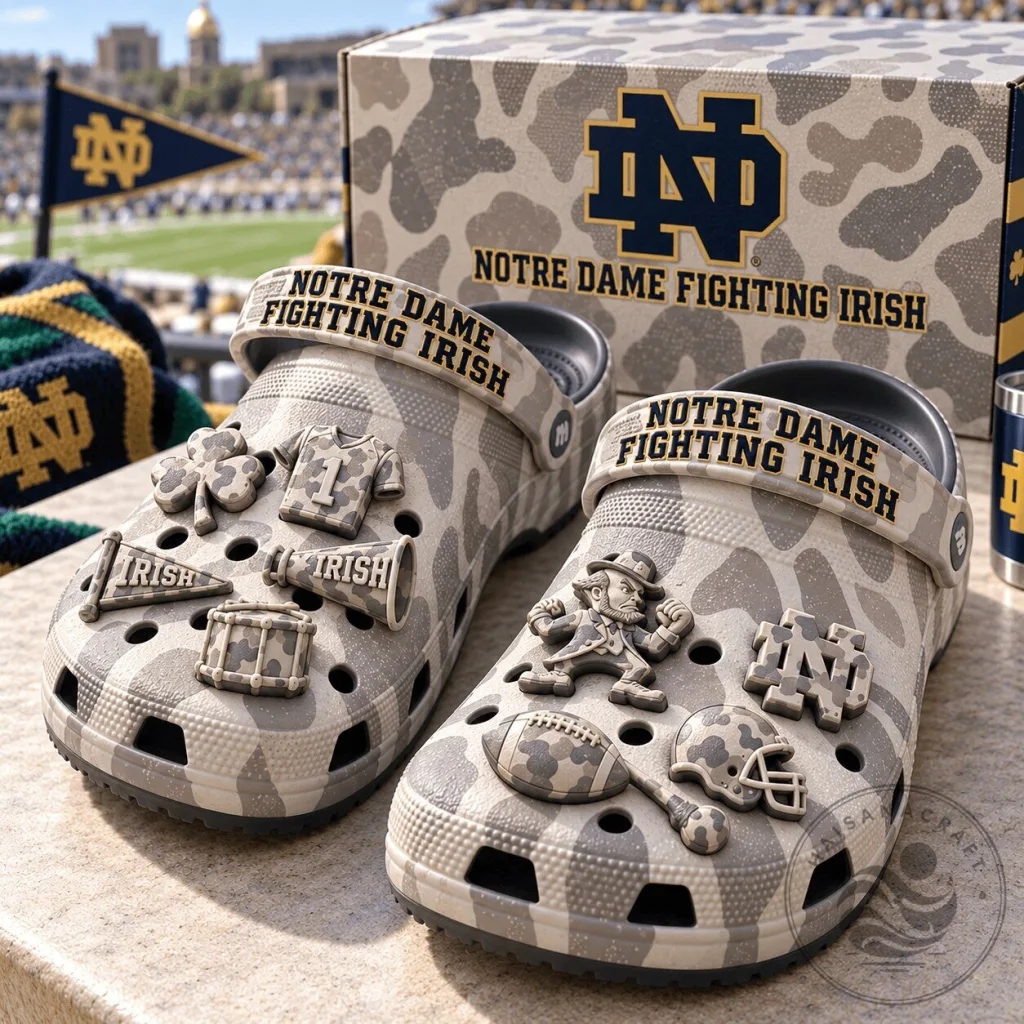 Notre Dame Fighting Irish Camouflage Clogs Notre Dame Fighting Irish Camouflage Clogs