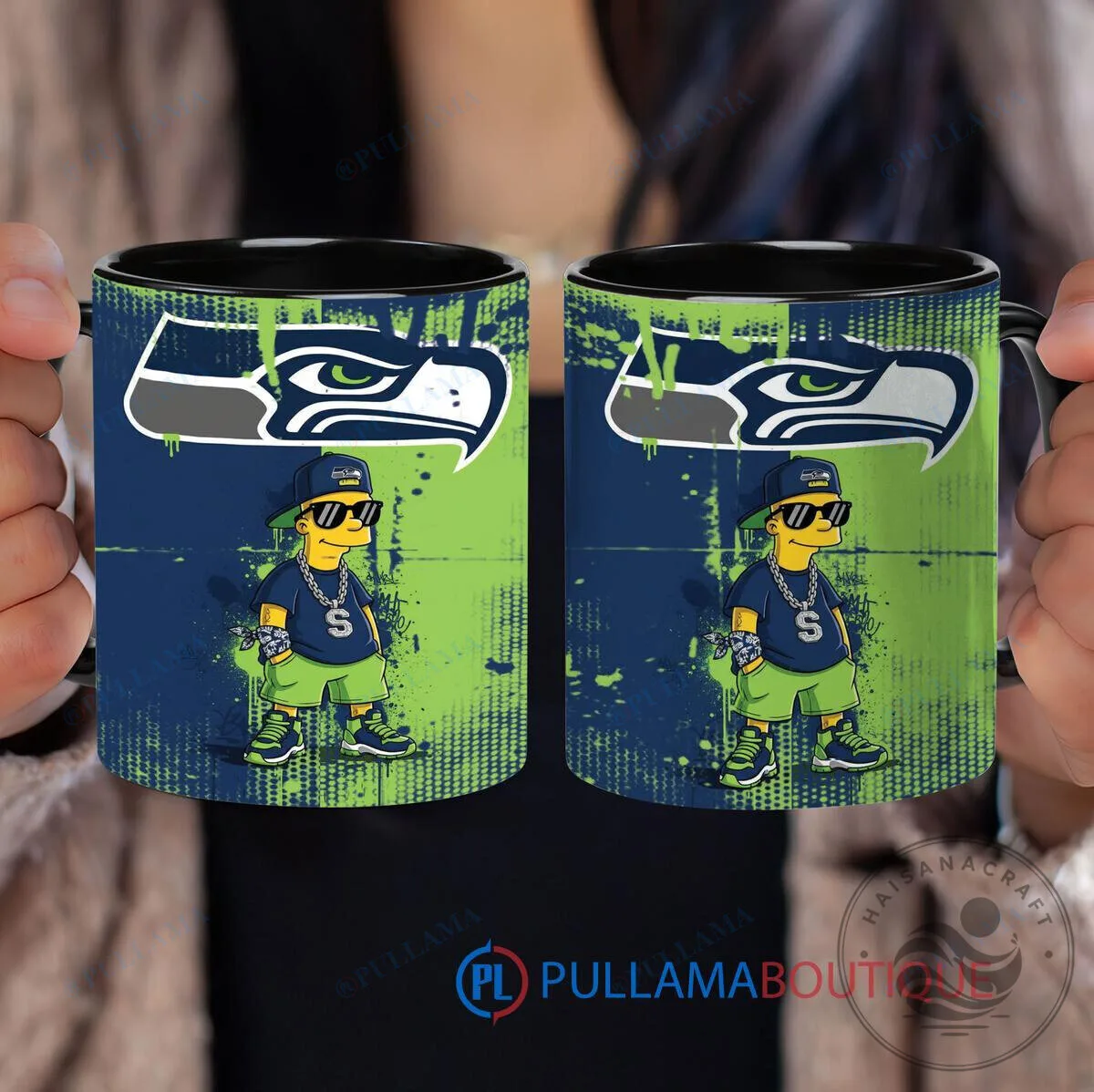 Seattle Seahawks Bart Simpson The Simpsons Coffee Mug