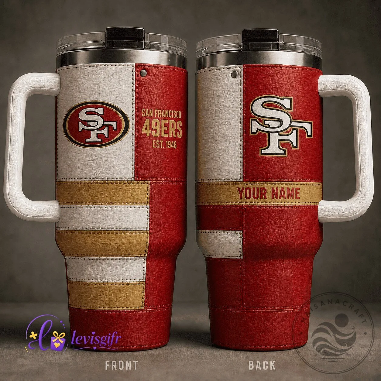 Personalized Stainless Steel Tumbler for San Francisco 49ers Fans