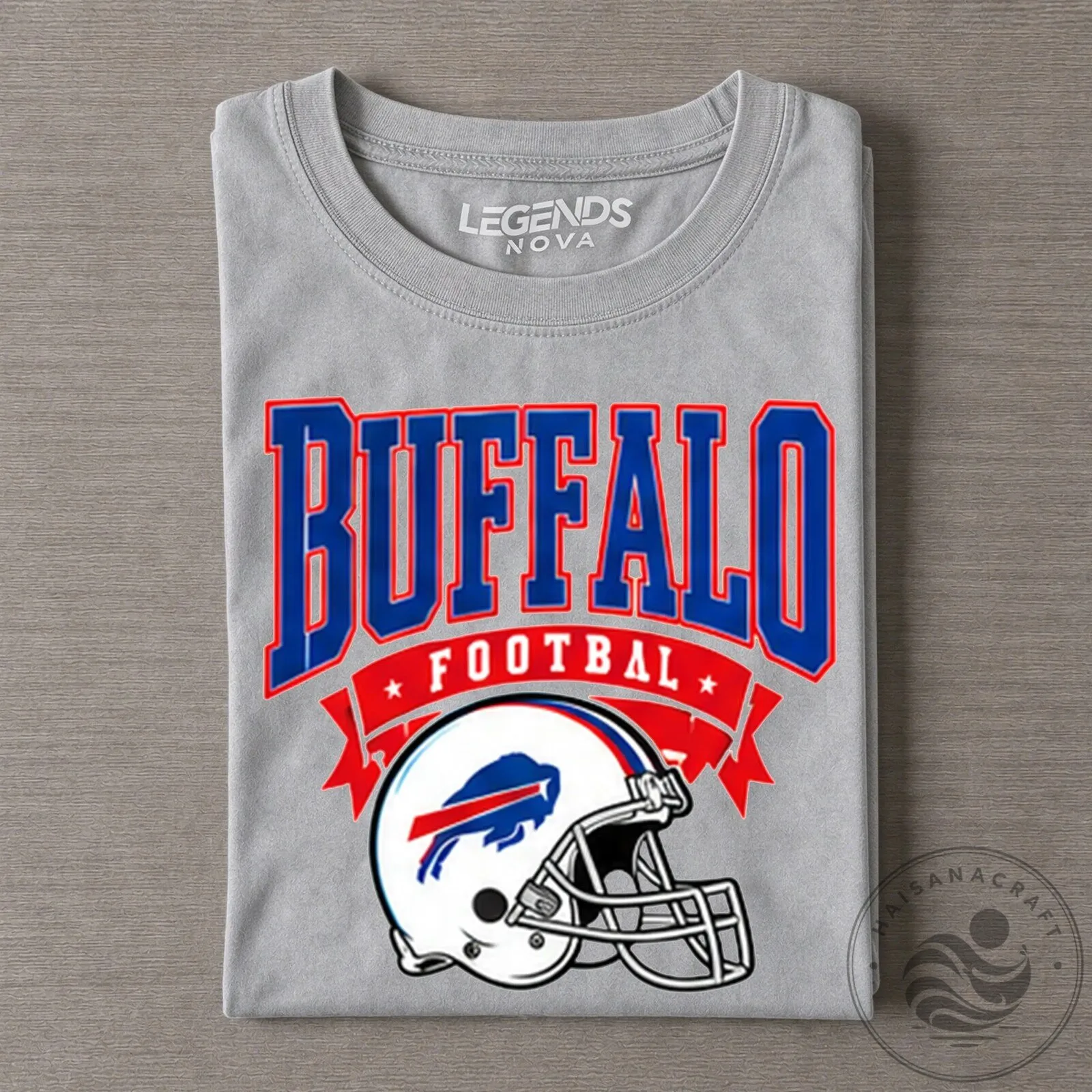 Buffalo Football Vintage Distressed Helmet Graphic T-Shirt