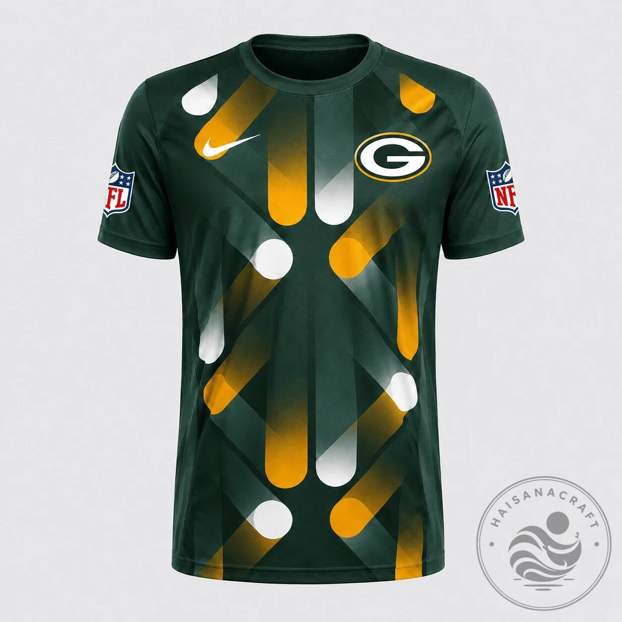 Green Bay Packers NFL All-Over Print Performance Short Sleeve T-Shirt