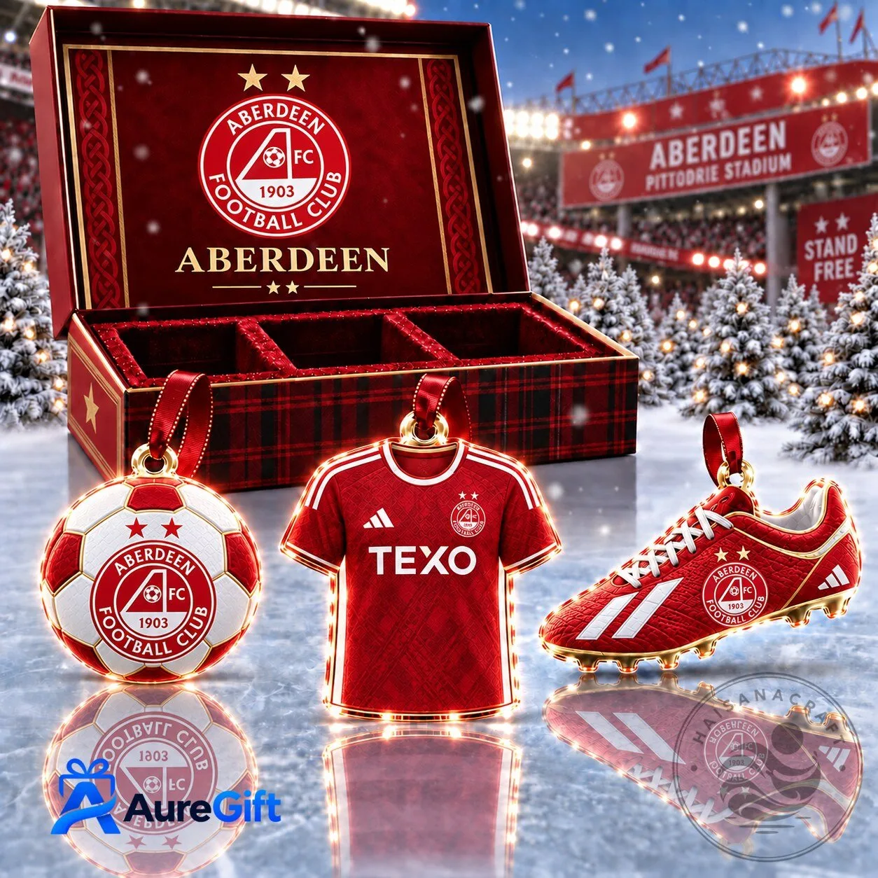 Aberdeen Football Club Christmas Ornament Set