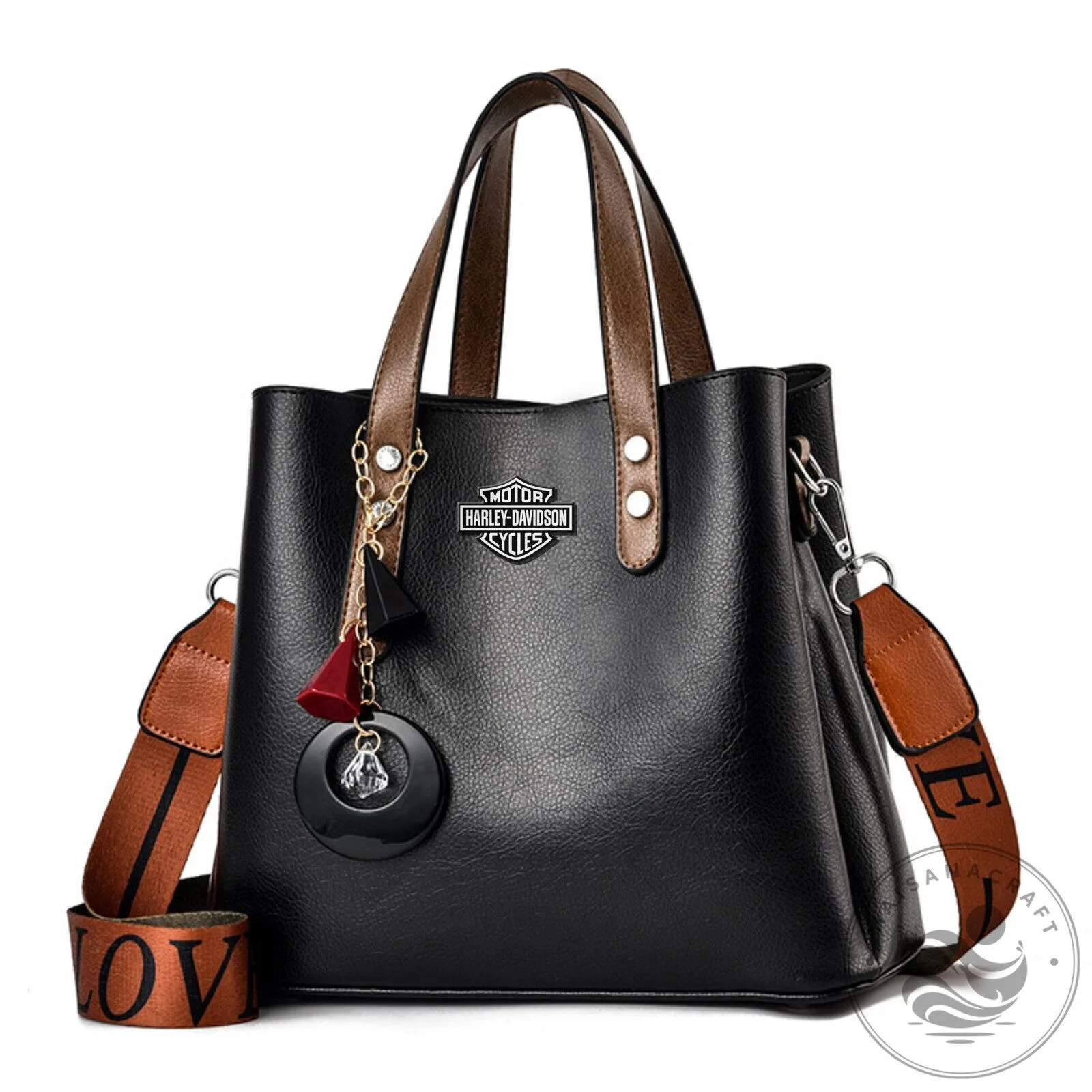 Harley-Davidson Motorcycles Black Leather Women's Handbag