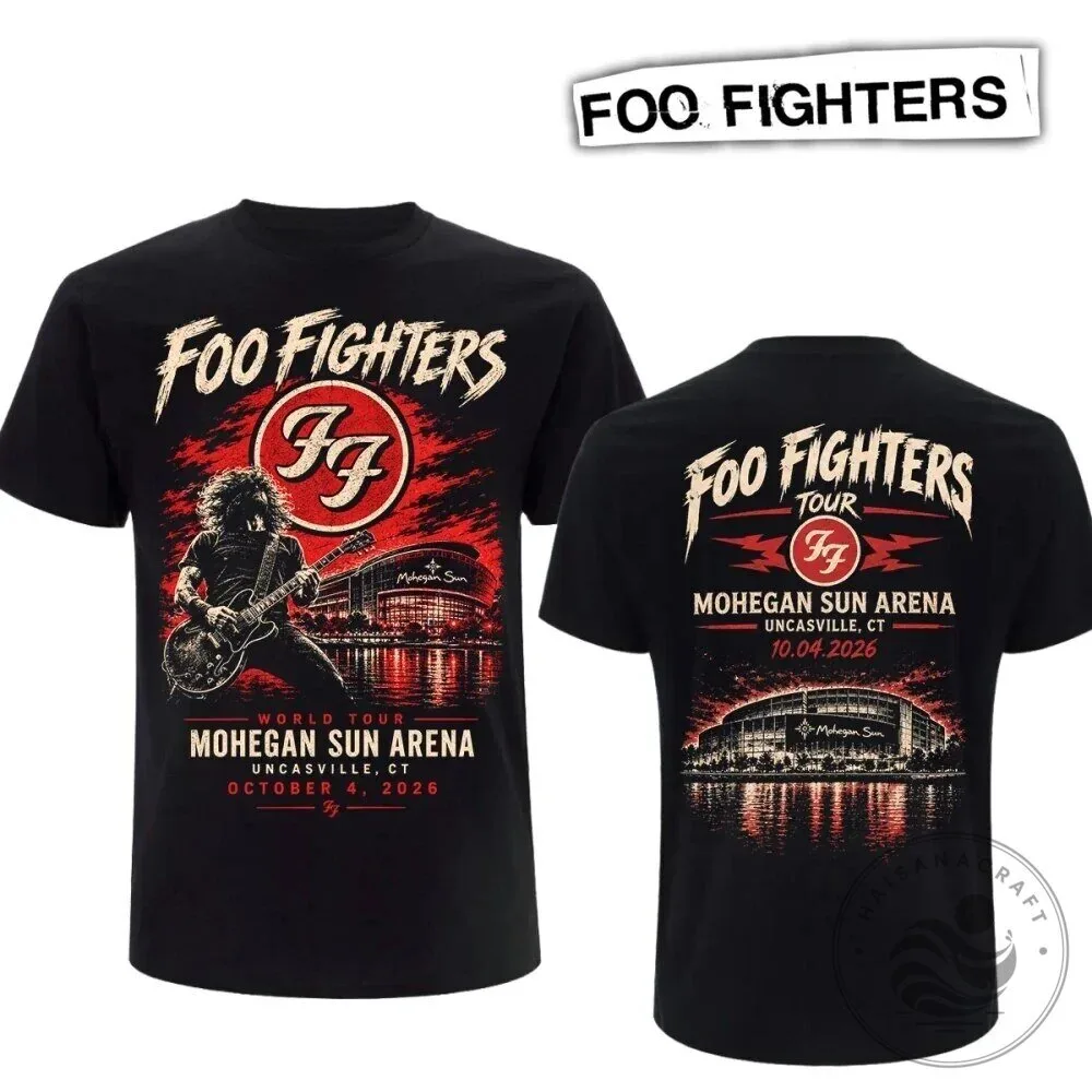 Foo Fighters World Tour Mohegan Sun Arena Uncasville Connecticut 2026 Concert T-Shirt