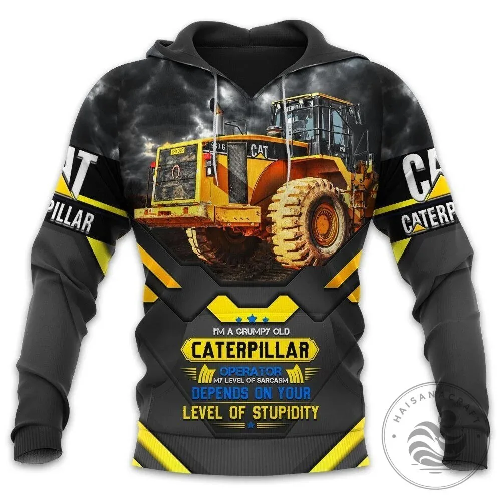 Caterpillar Heavy Equipment Operator Grumpy Old Sarcasm Hoodie