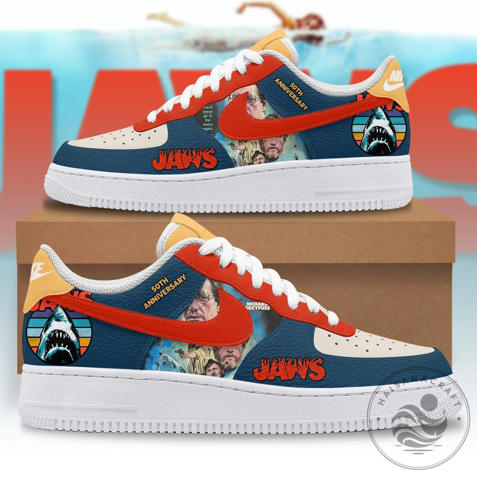 Jaws Movie 50th Anniversary Low-Top Sneakers