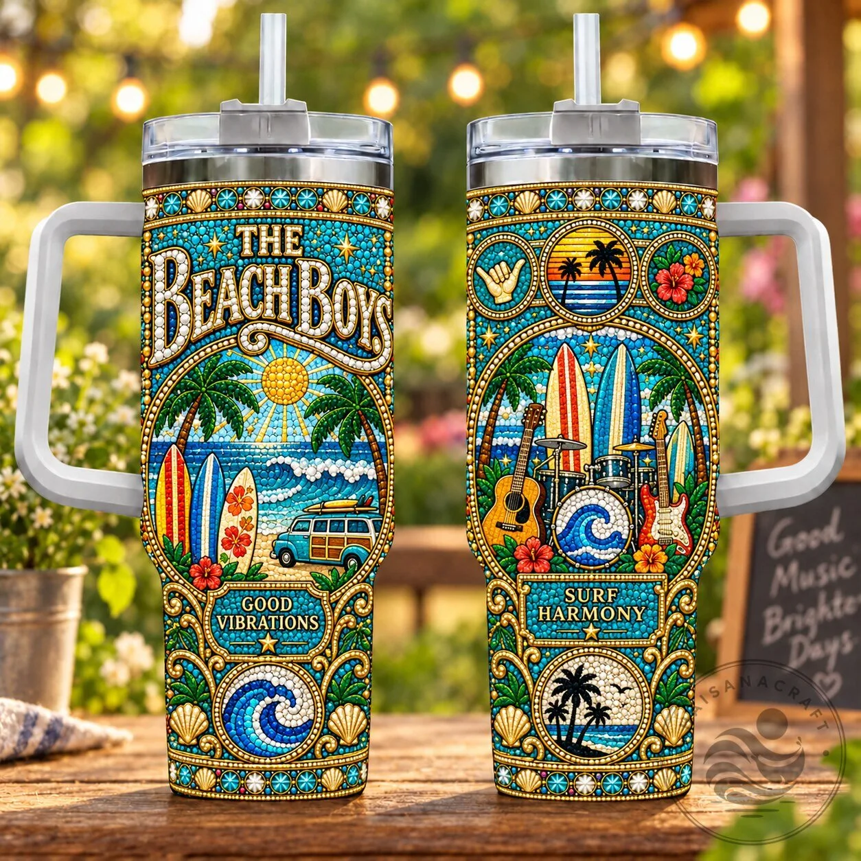 The Beach Boys Good Vibrations Surf Harmony Tumbler