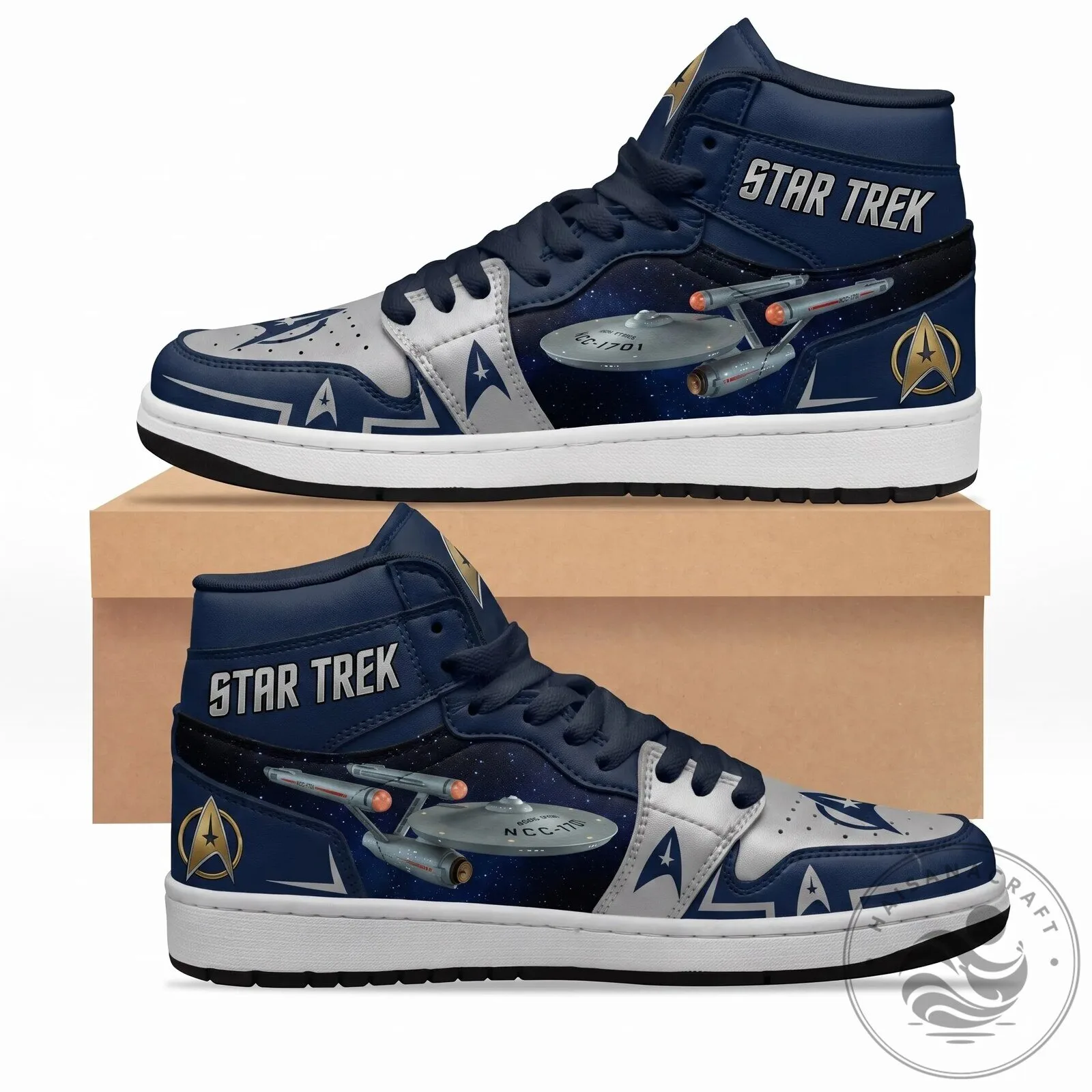 Star Trek Original Series United Federation of Planets Starfleet High Top Shoes