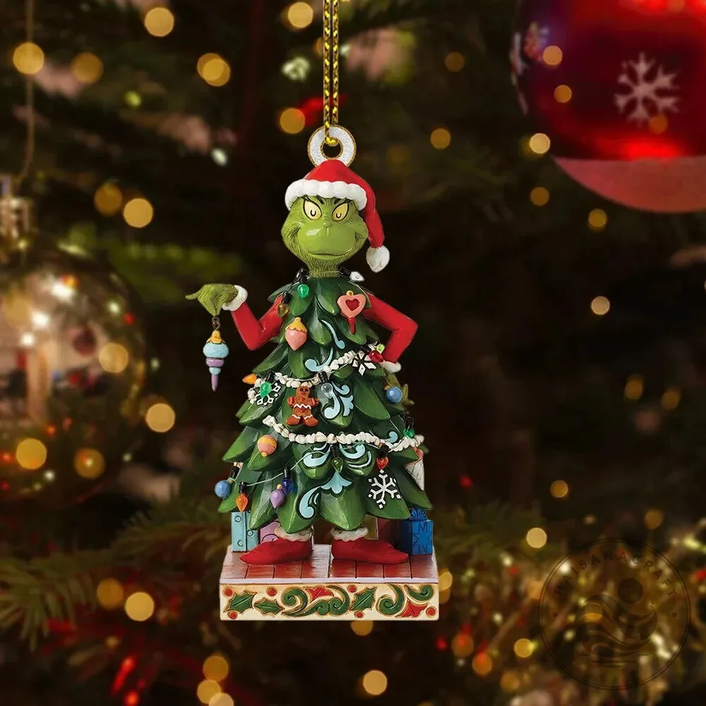 The Grinch Dressed As Christmas Tree Holiday Hanging Ornament Decoration