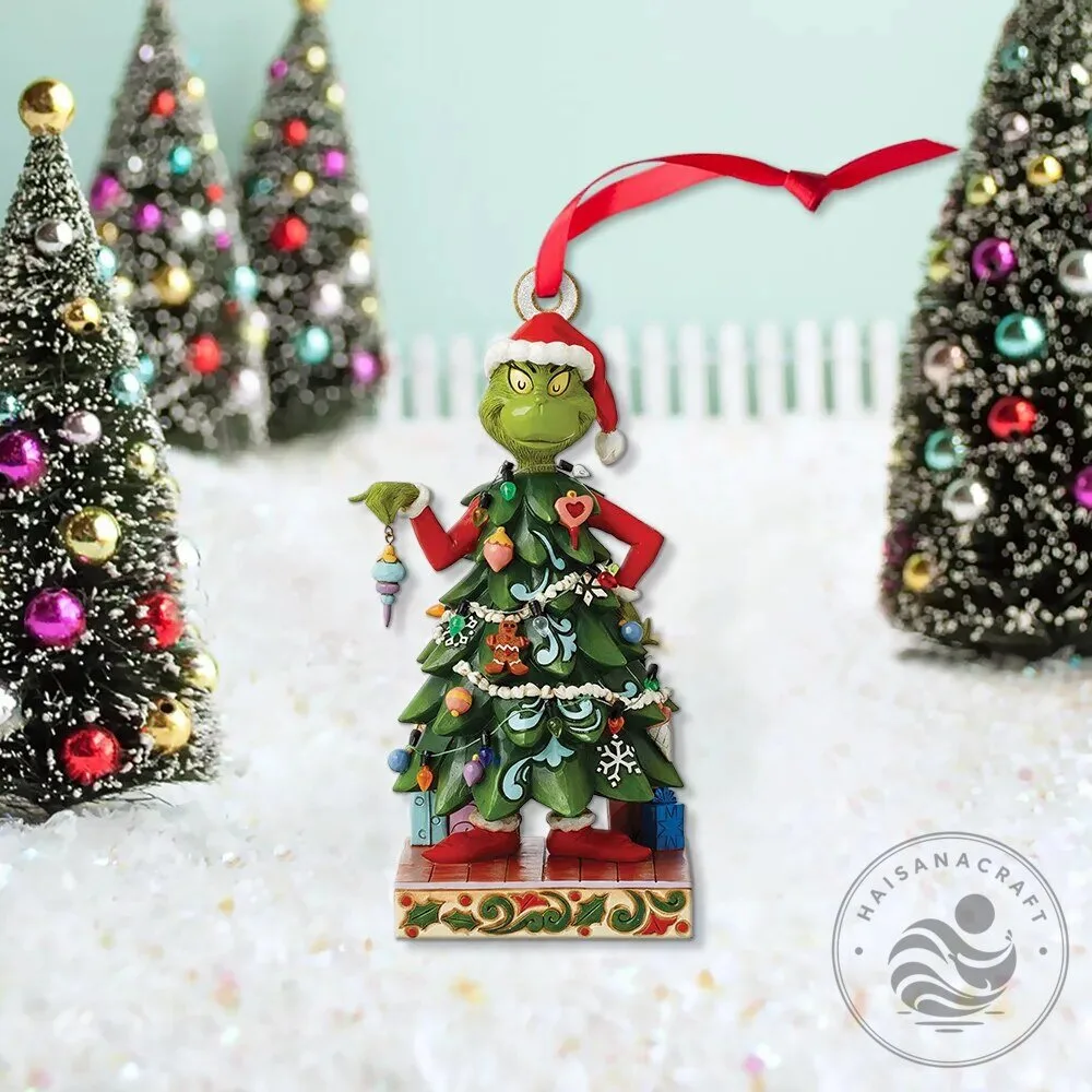 The Grinch Dressed As Christmas Tree Holiday Hanging Ornament Decoration 12 The Grinch Dressed As Christmas Tree Holiday Hanging Ornament Decoration